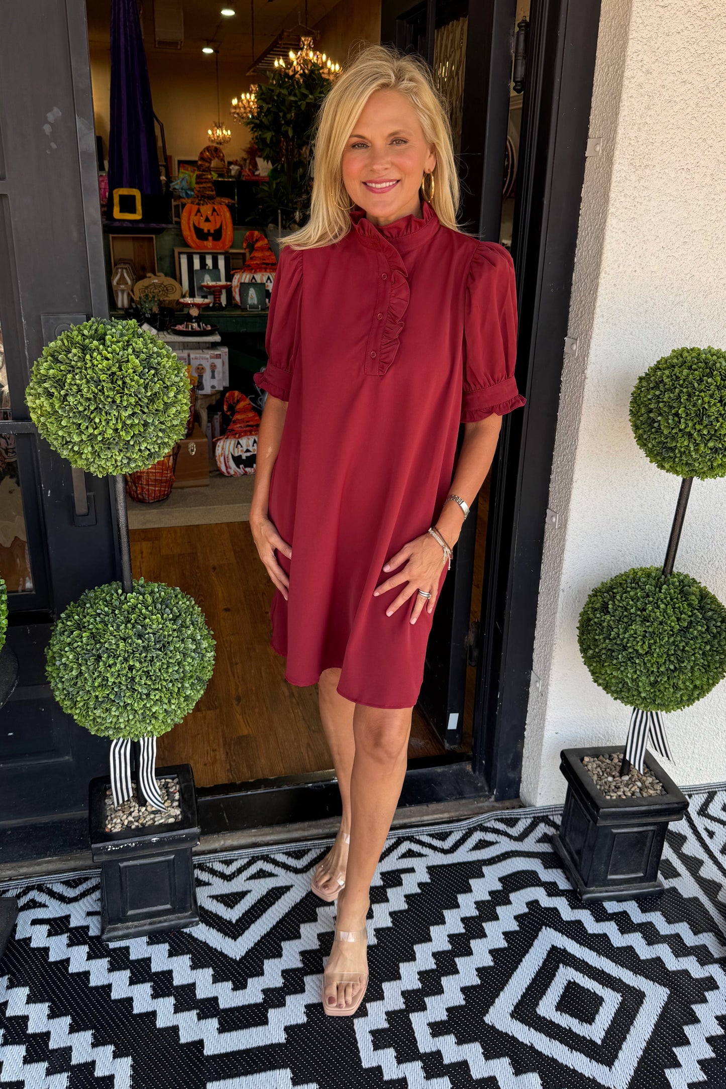 Rosalind Dress - Brick