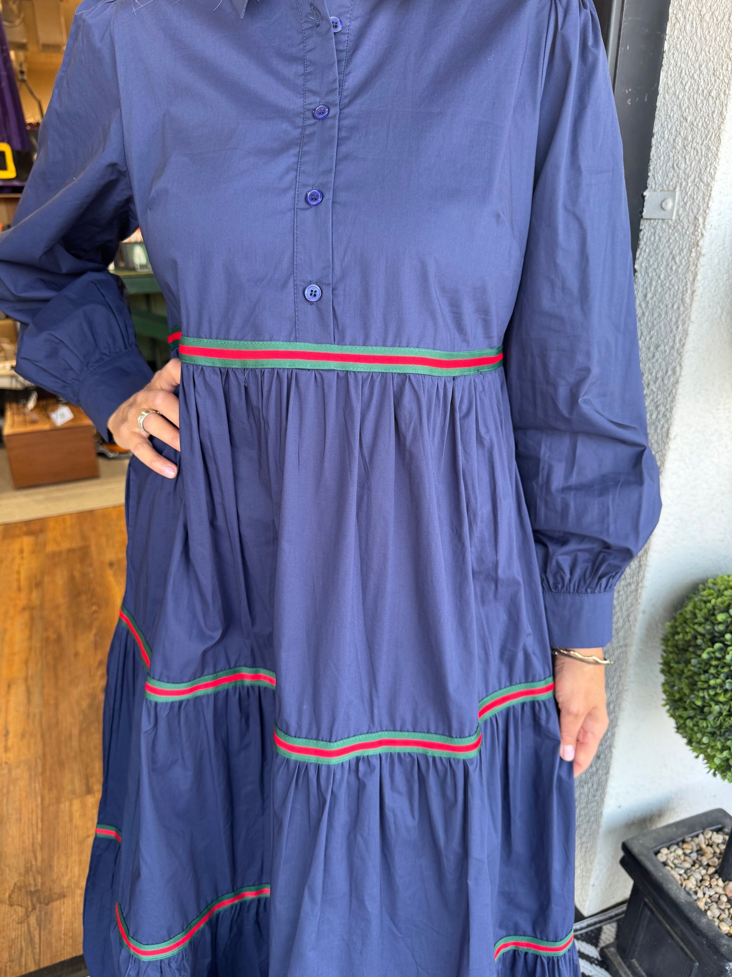 Caroline Dress - Navy