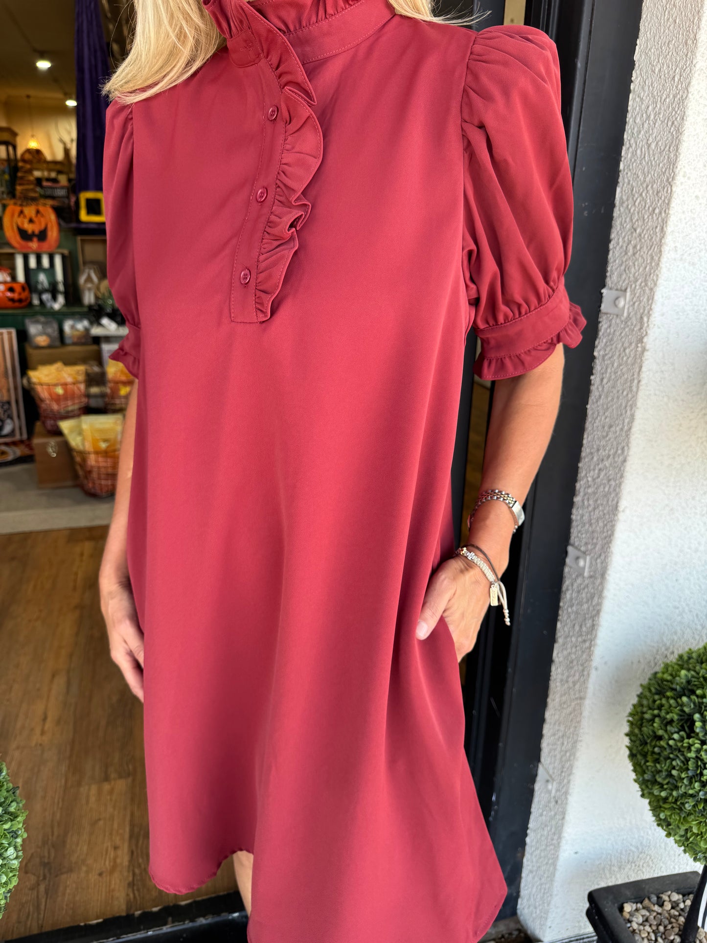 Rosalind Dress - Brick