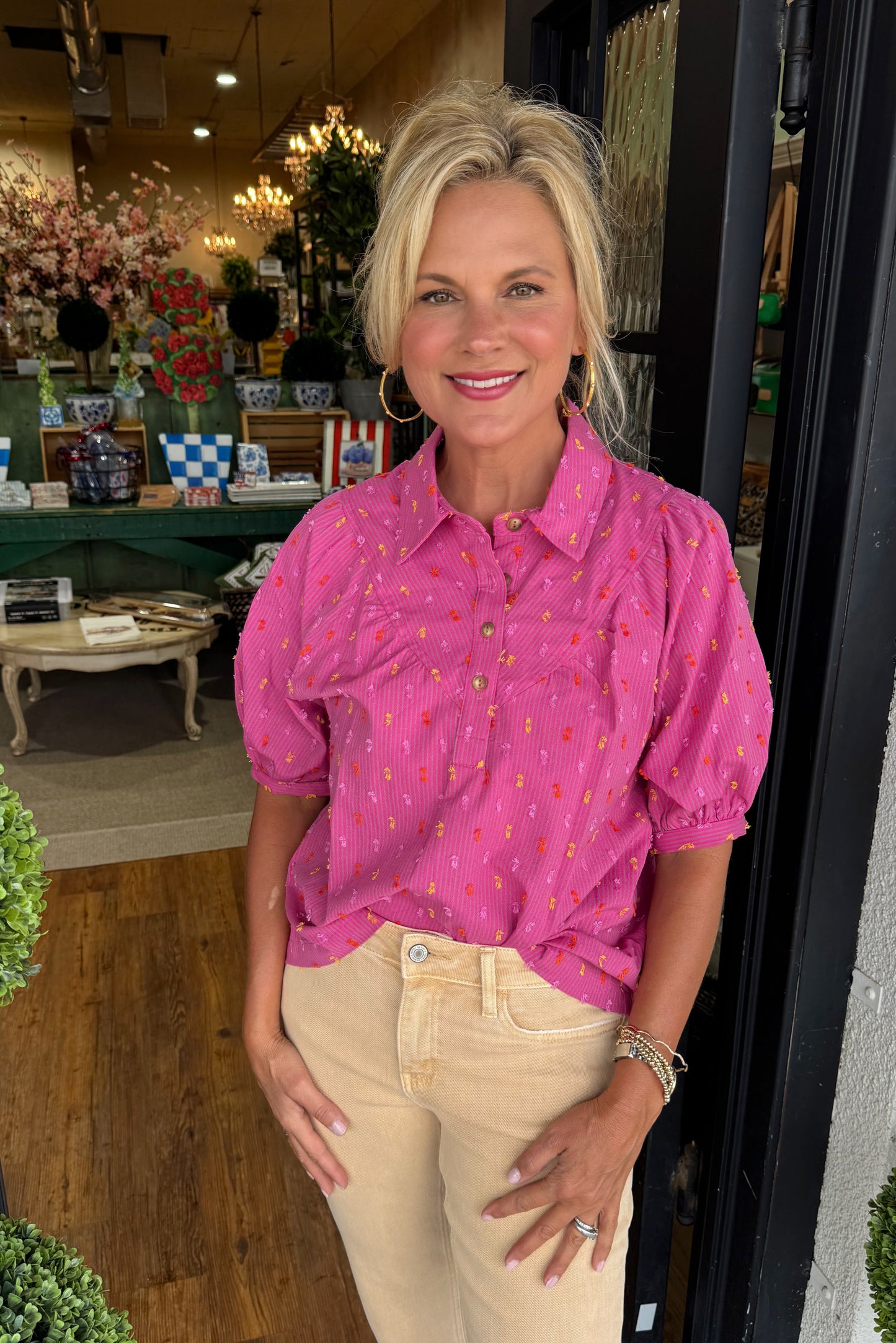 Ivy Jane Clip Dot Stripe Top