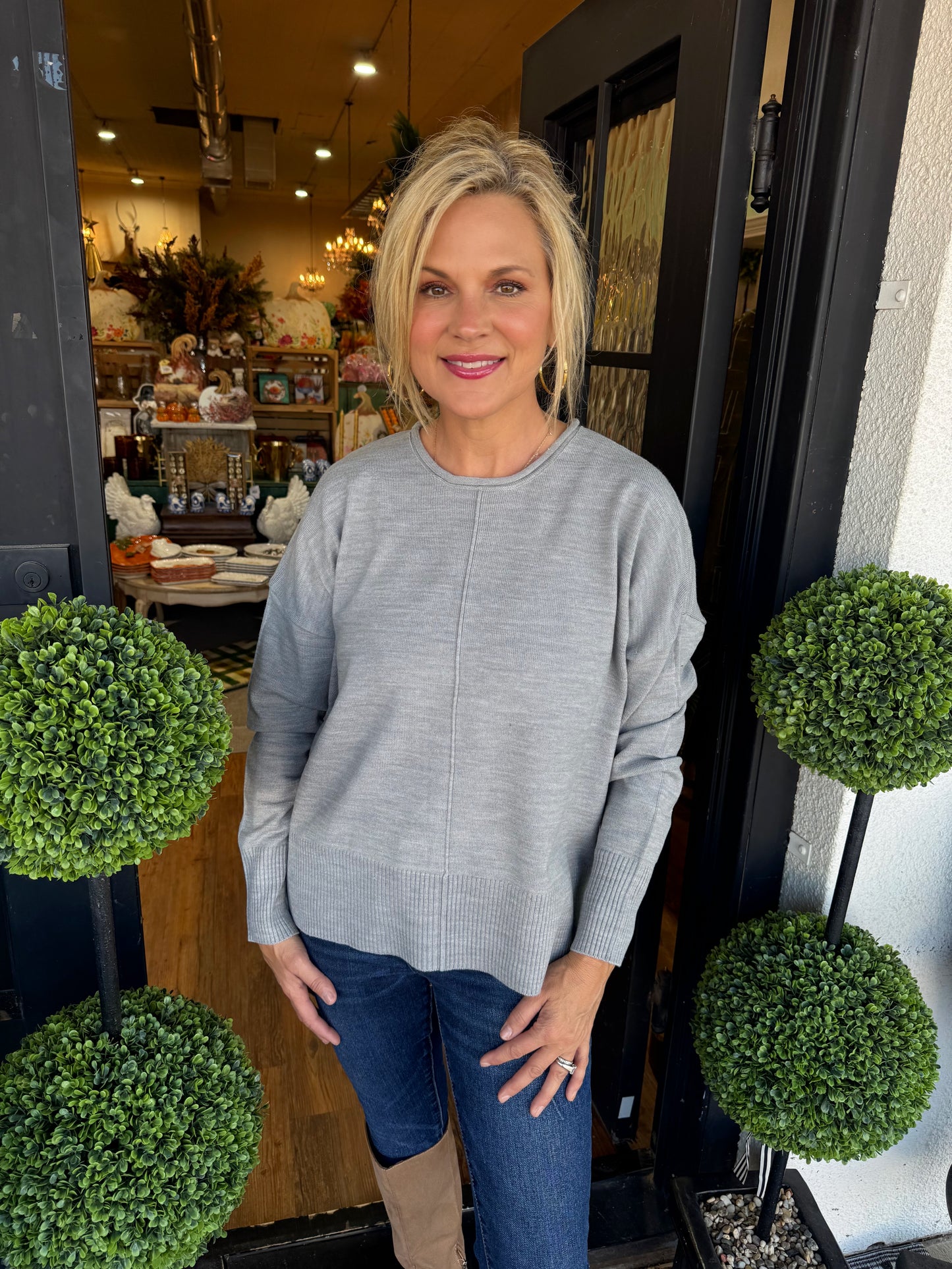 Cynthia Sweater - Heather Gray