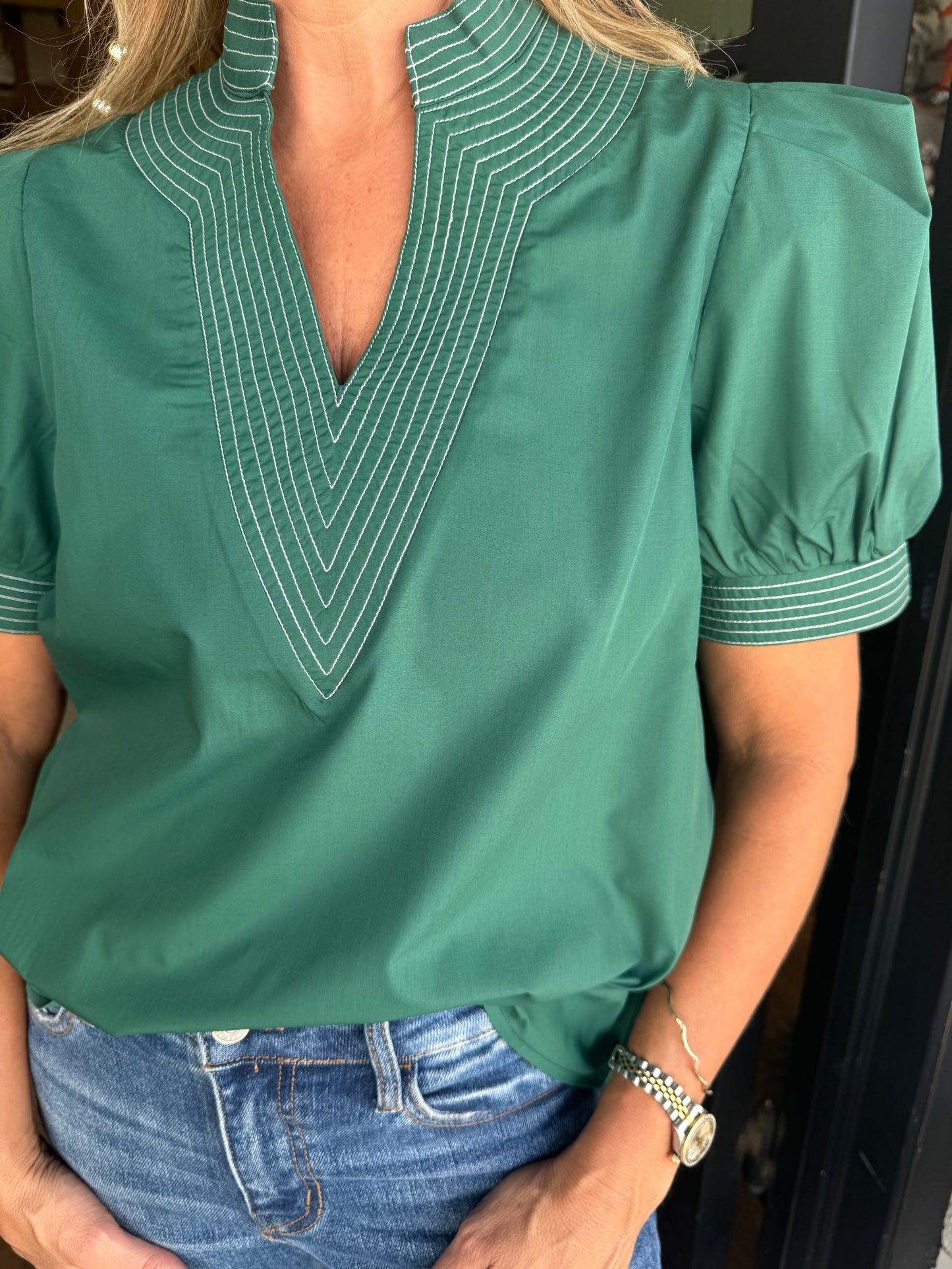 Eliza Top - Hunter Green