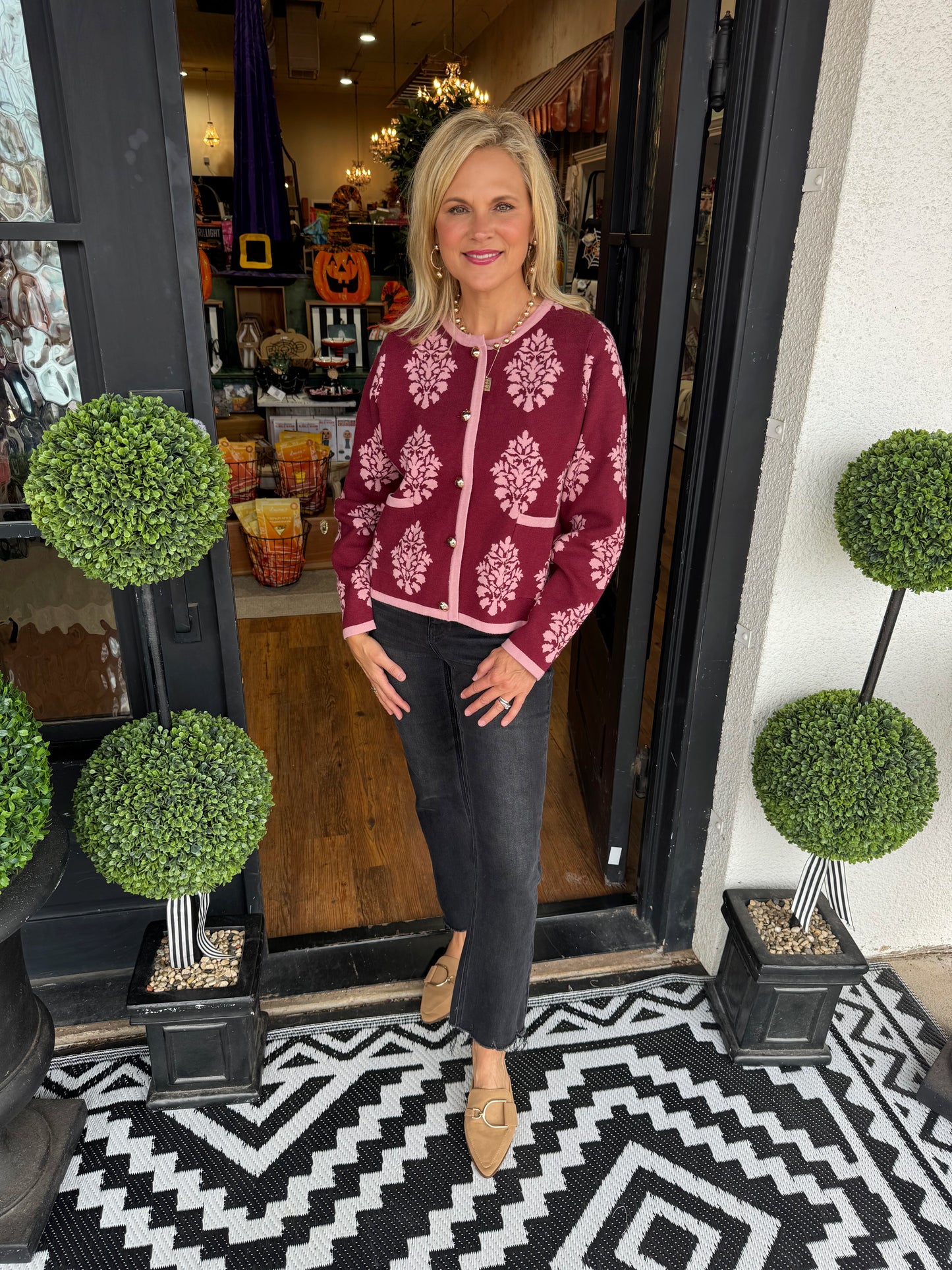 Anneliese Top - Burgundy