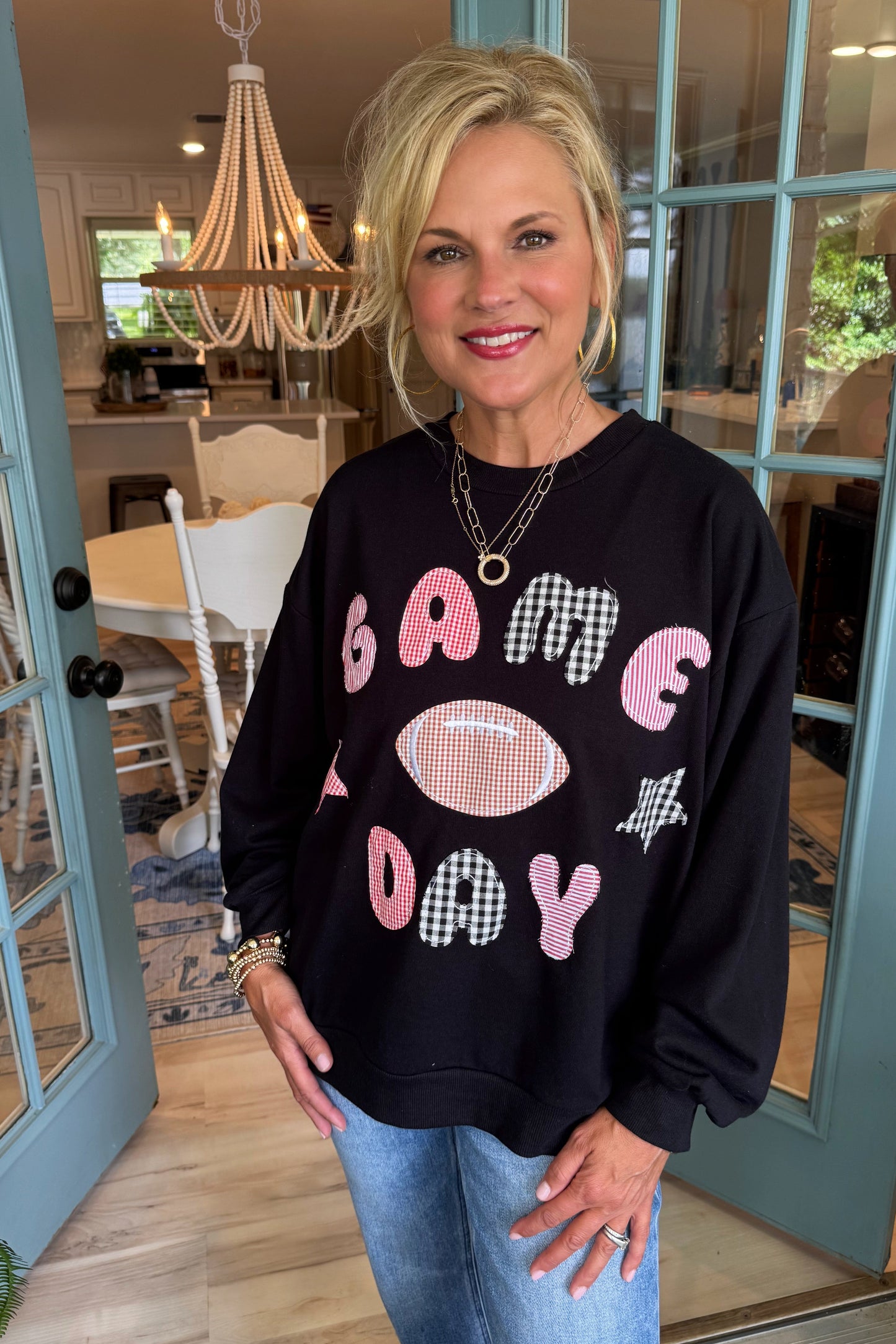 Stacey Crewneck Top - Black