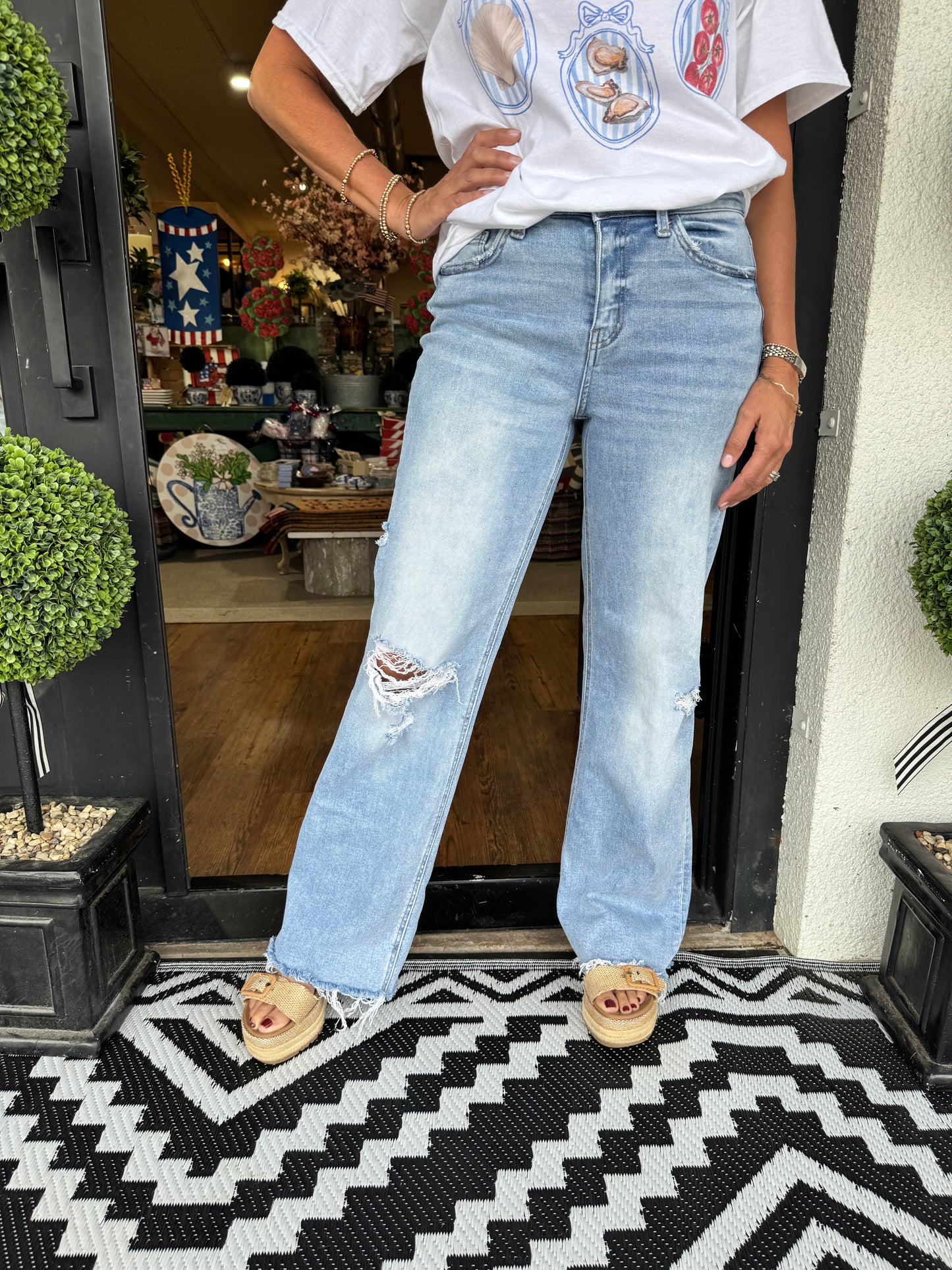High Rise Wide Leg Jeans