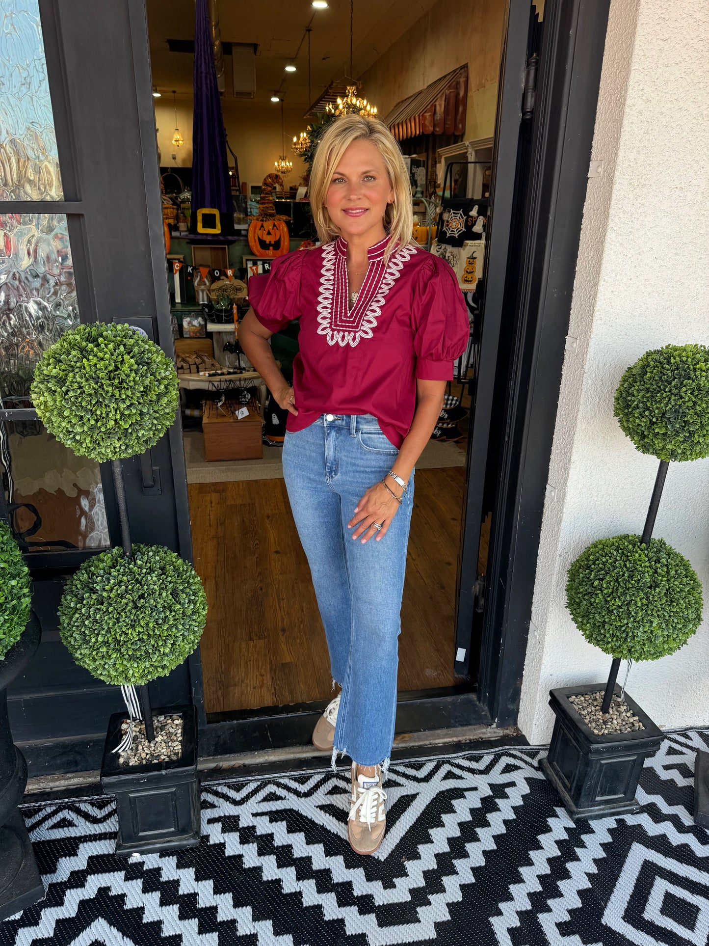 Amora Top - Burgundy