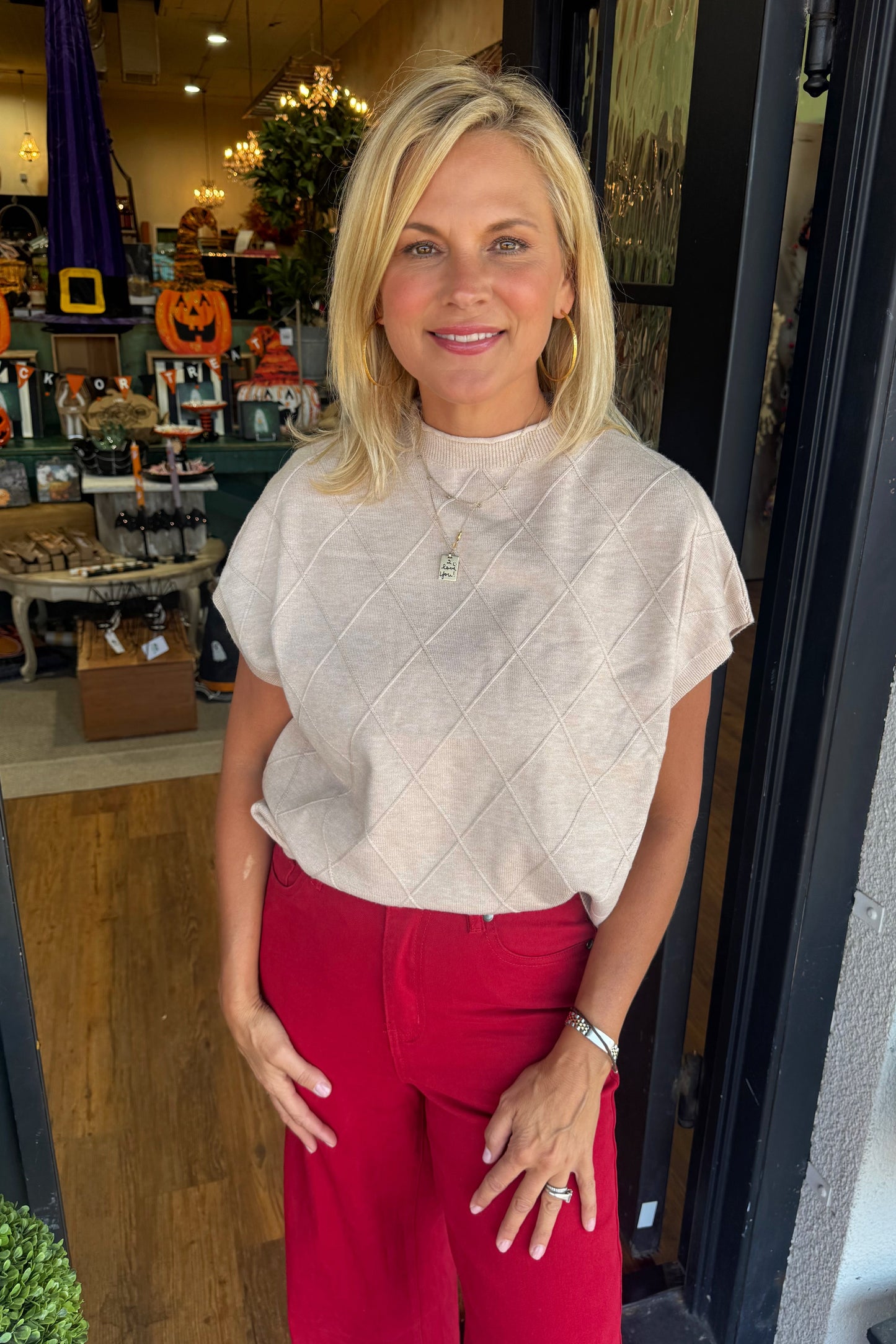 Layne Sweater Vest - Taupe