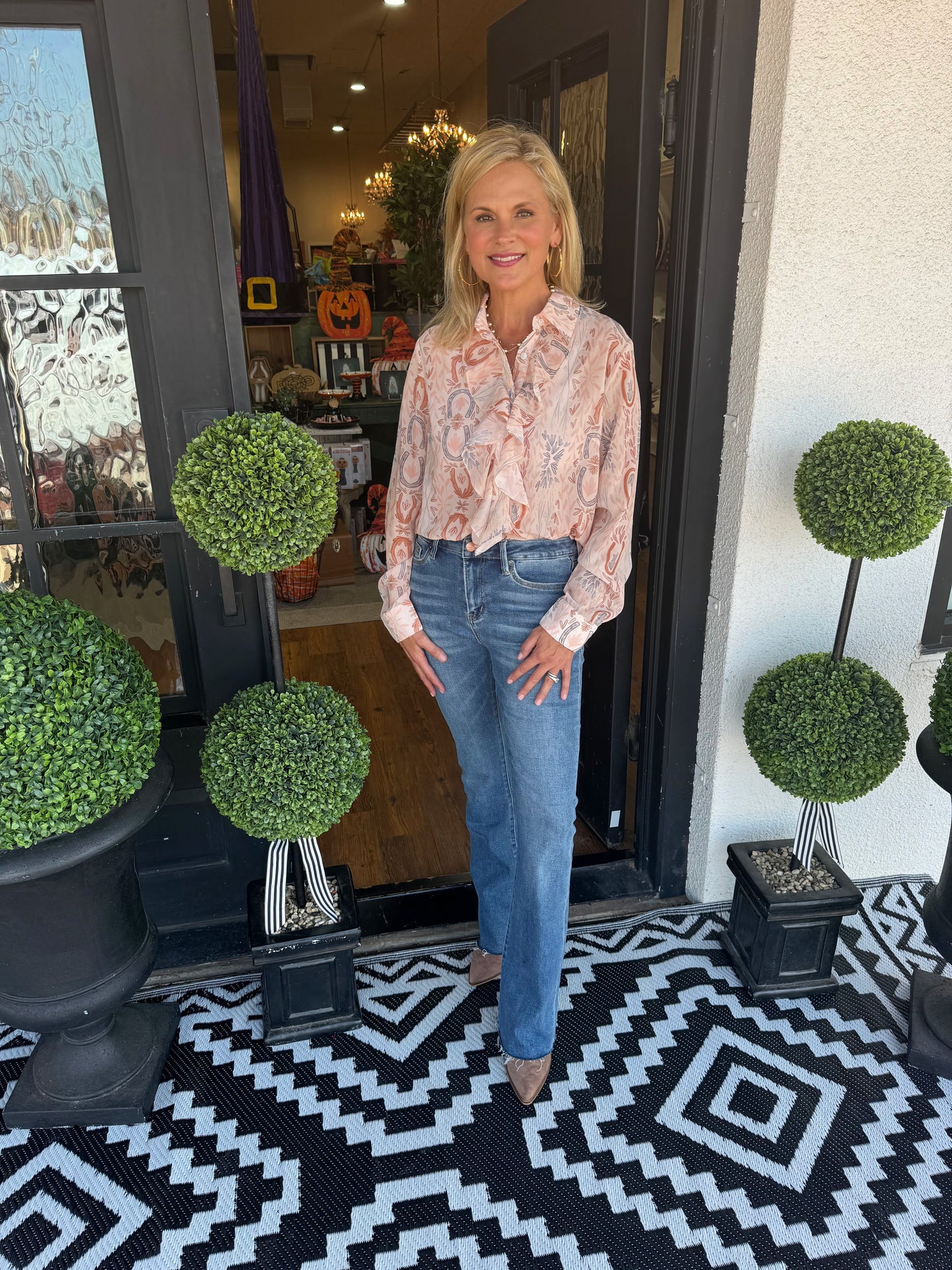 High Rise Boot Cut With Raw Hem