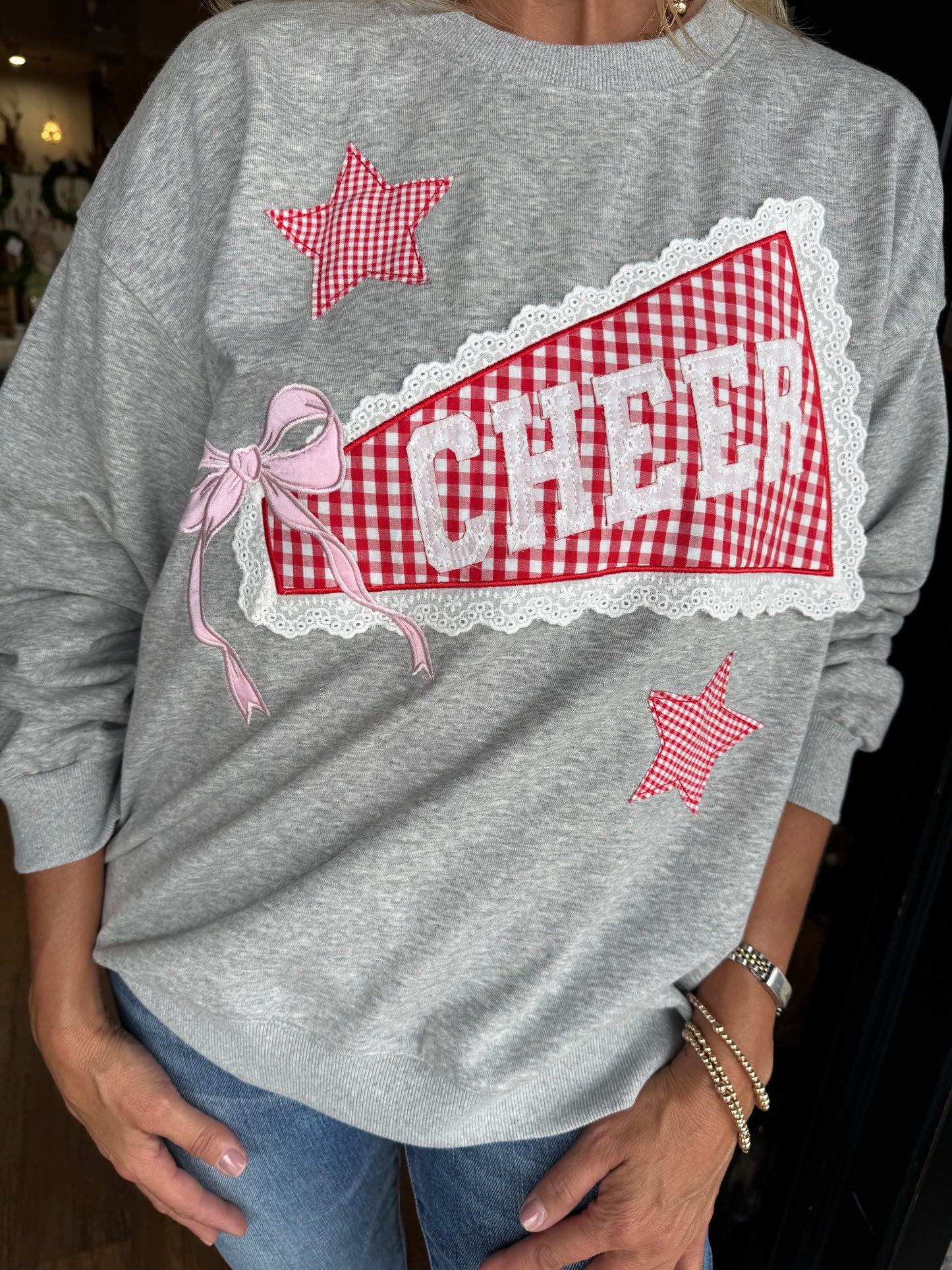 Elizabeth Cheer Sweatshirt - Heather Grey