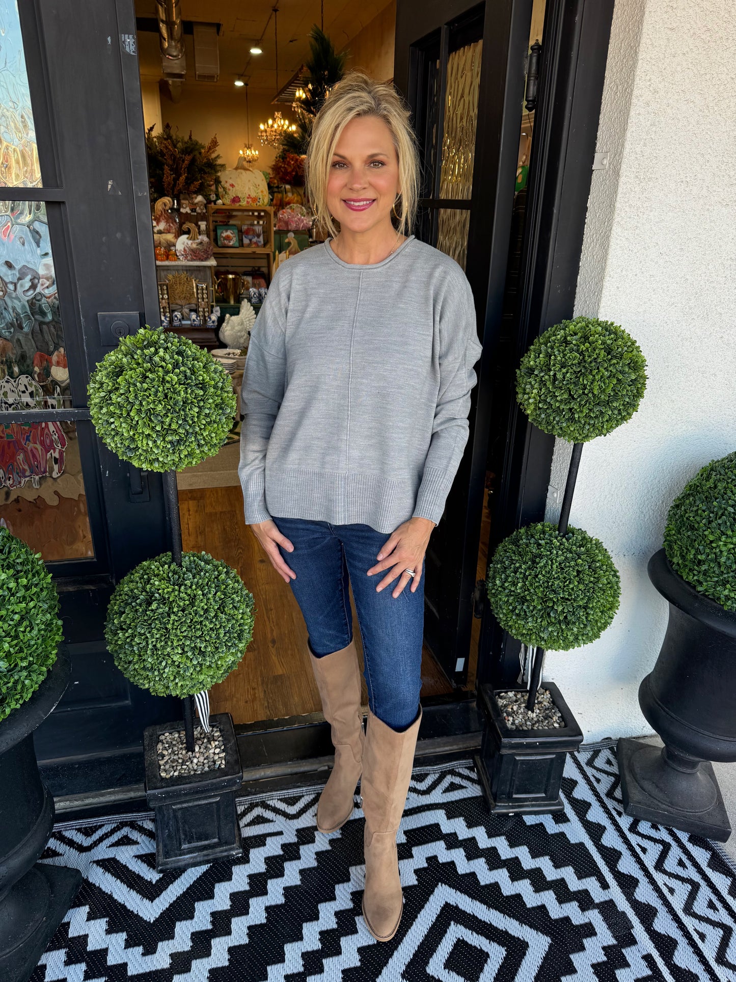 Cynthia Sweater - Heather Gray