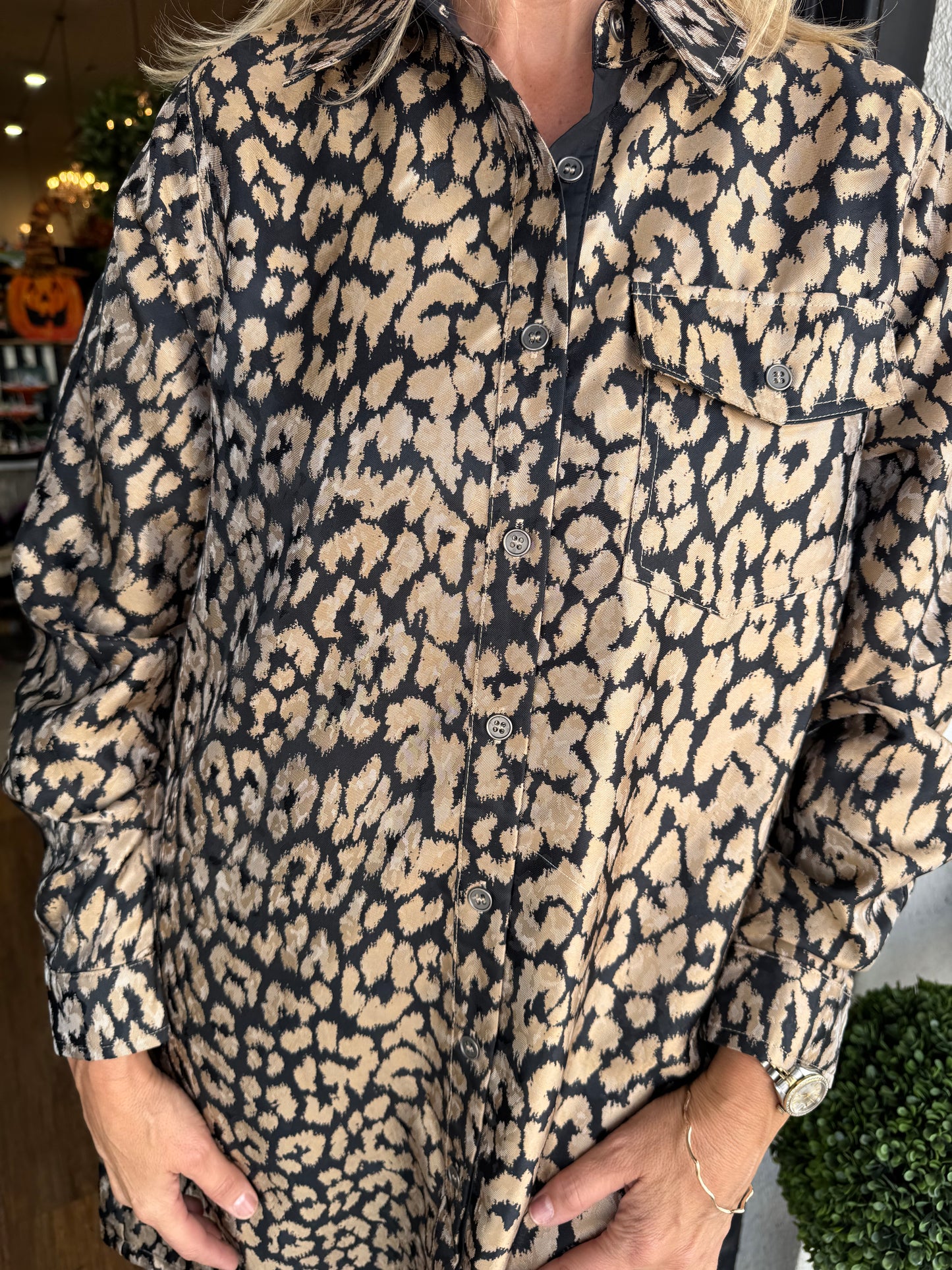 Tonia Dress - Black/Animal