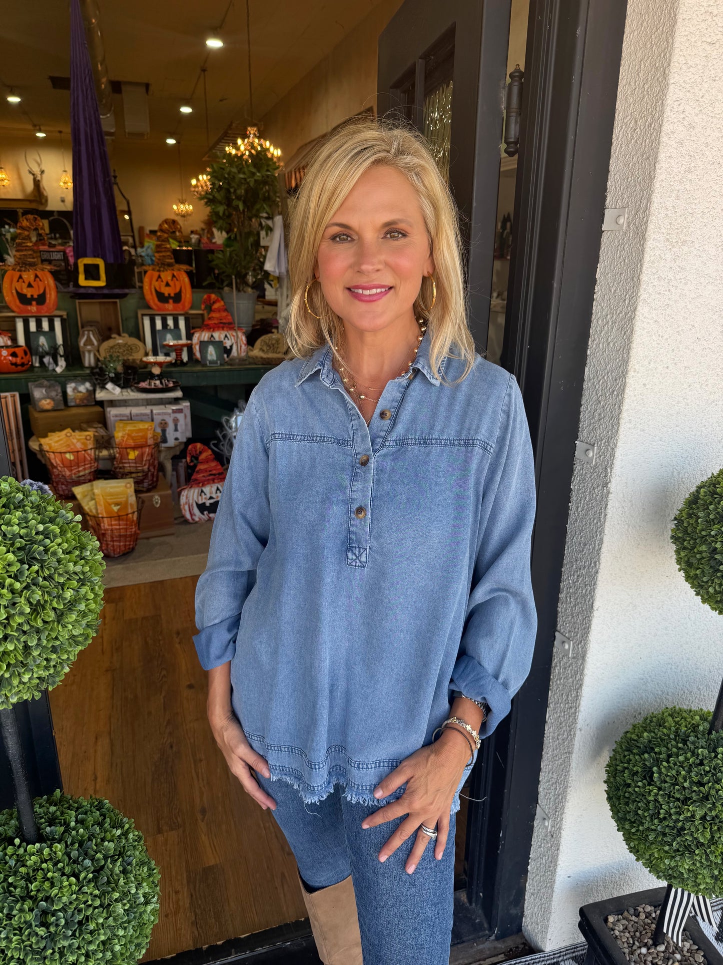 Autumn Top - Dark Denim