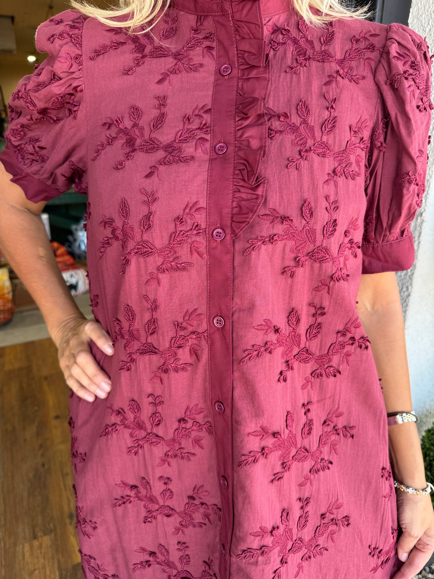 Clara Dress - Burgundy