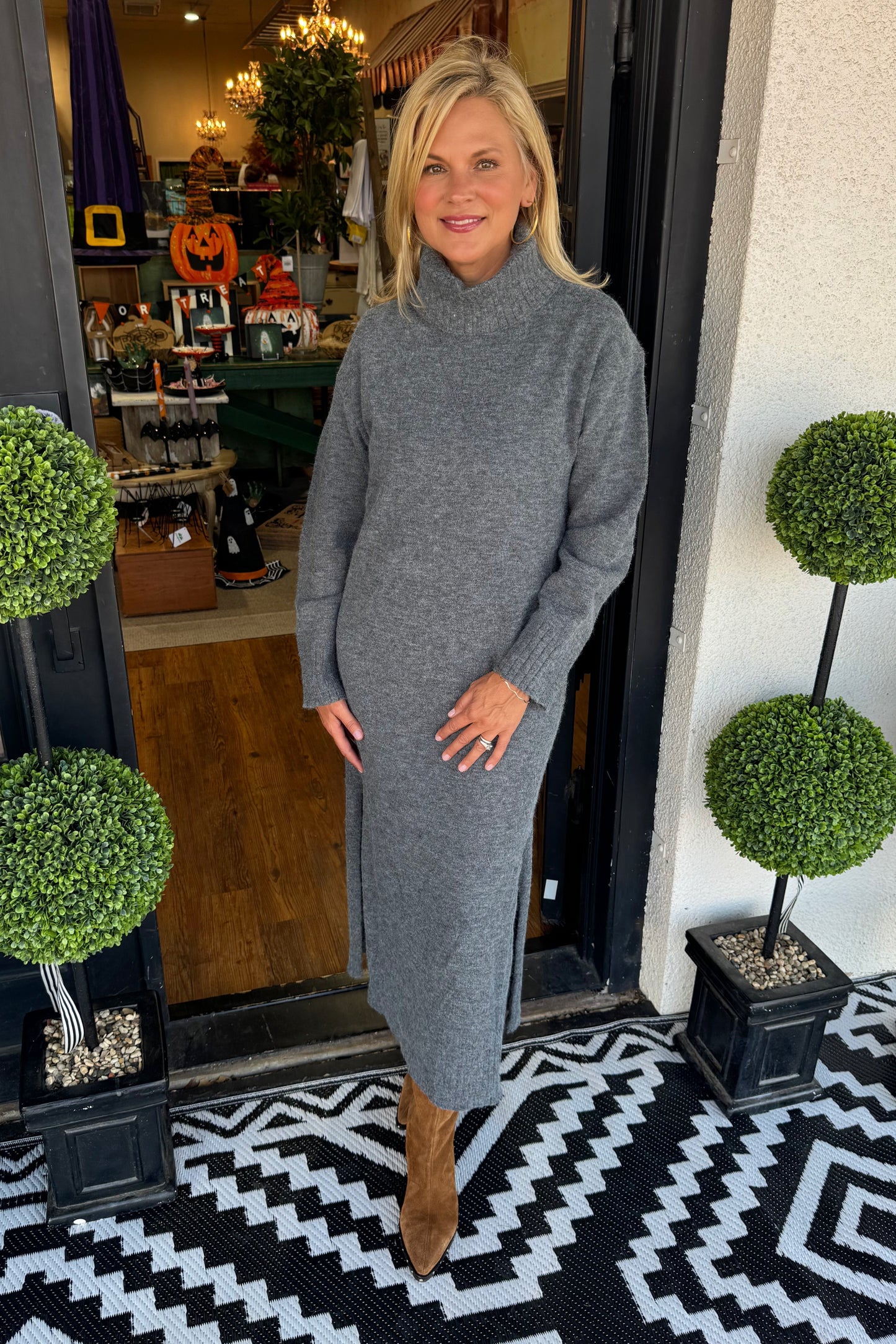 Jade Dress - Charcoal