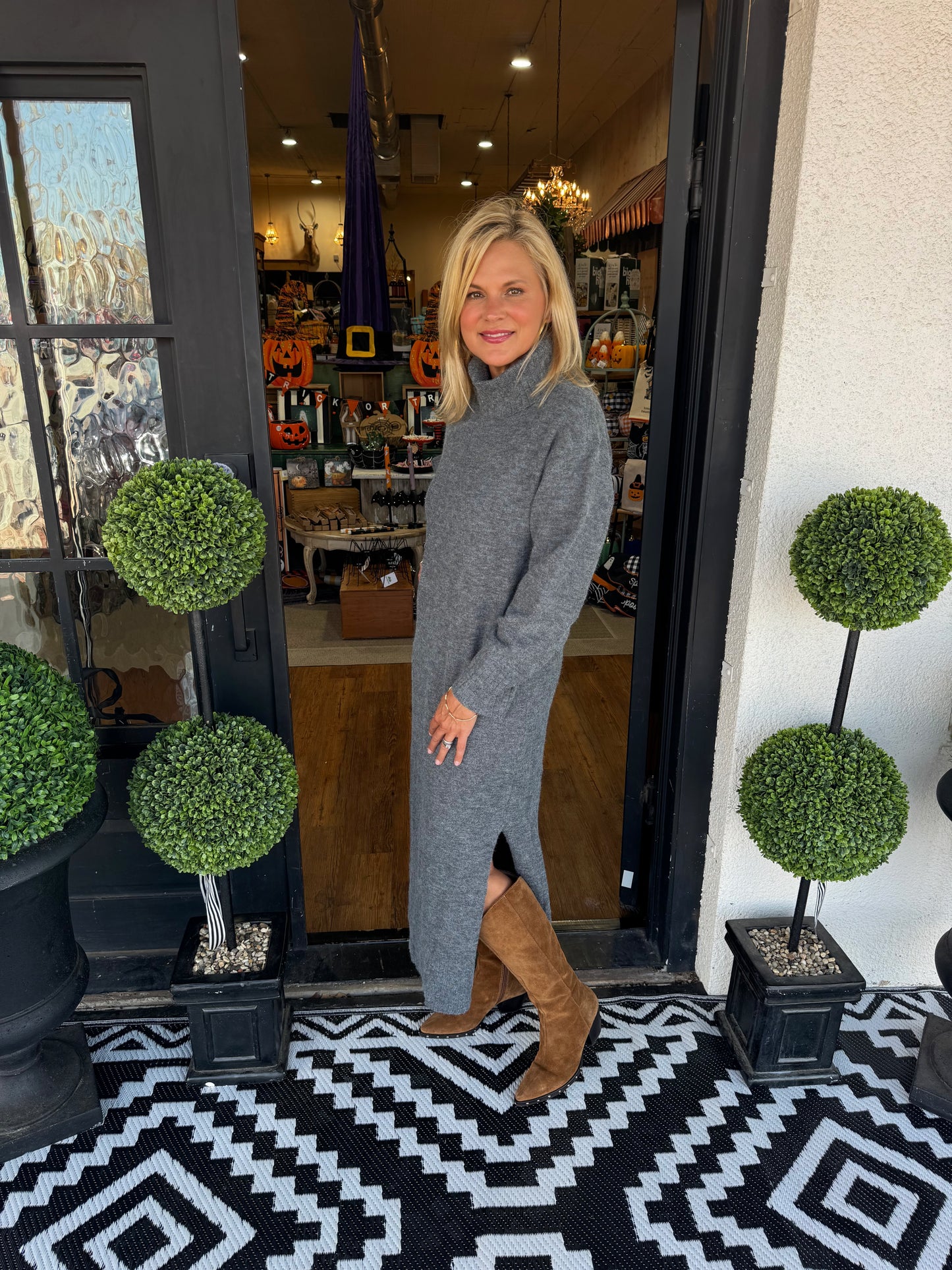 Jade Dress - Charcoal