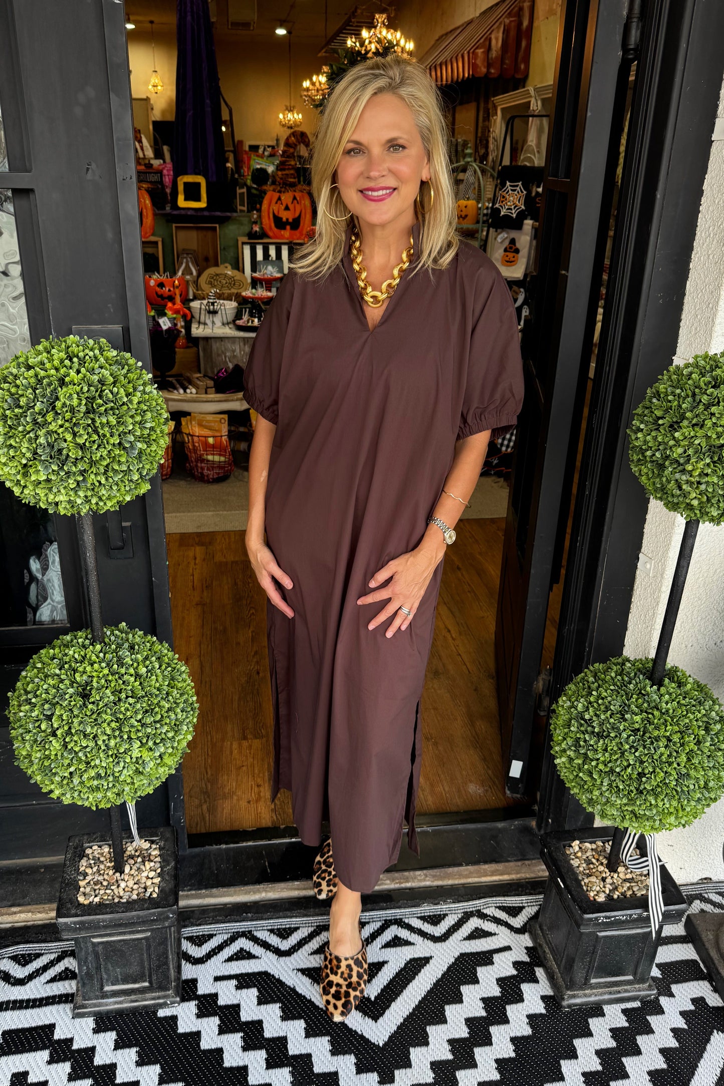 Parker Dress - Brown