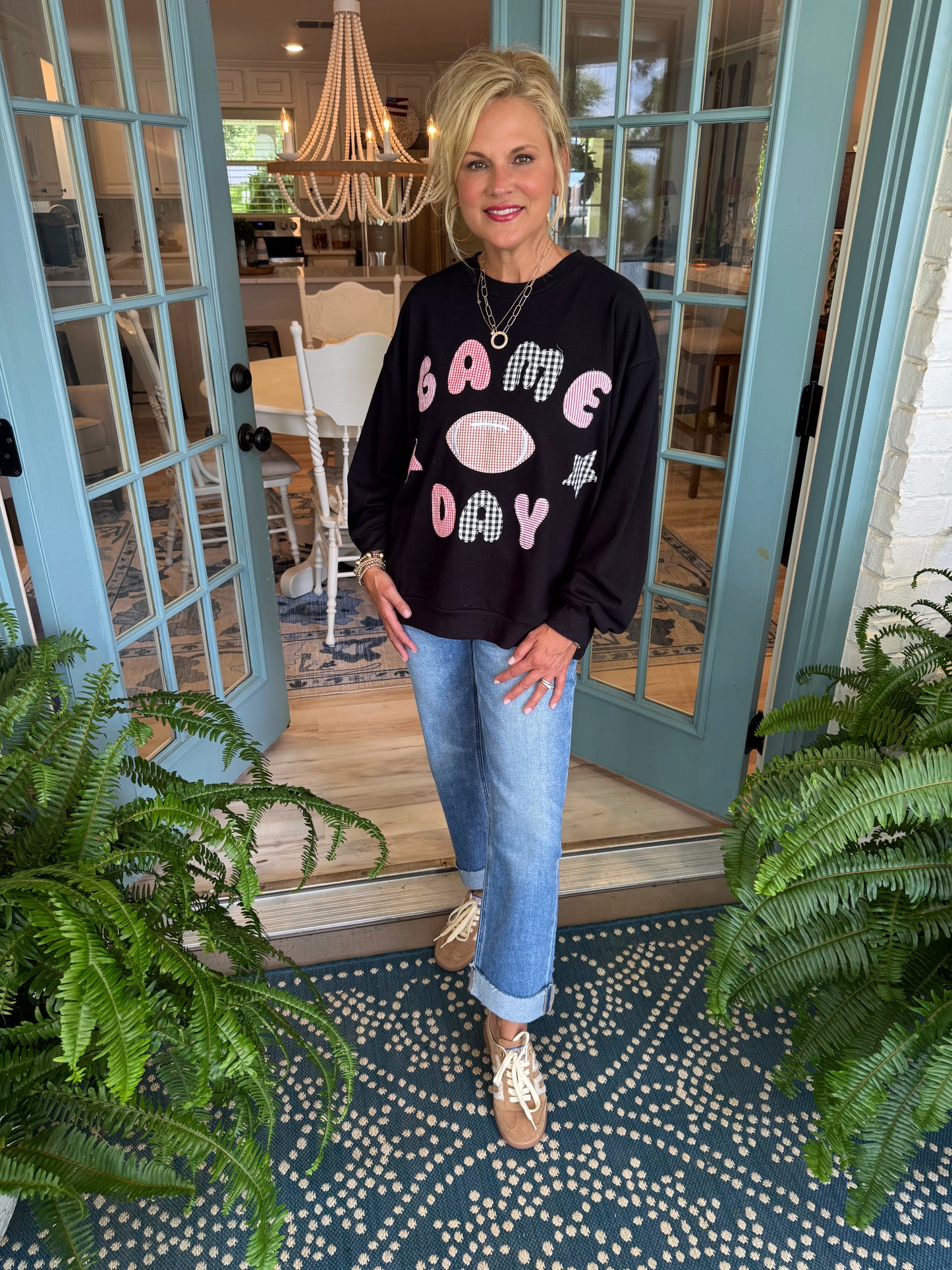 Stacey Crewneck Top - Black