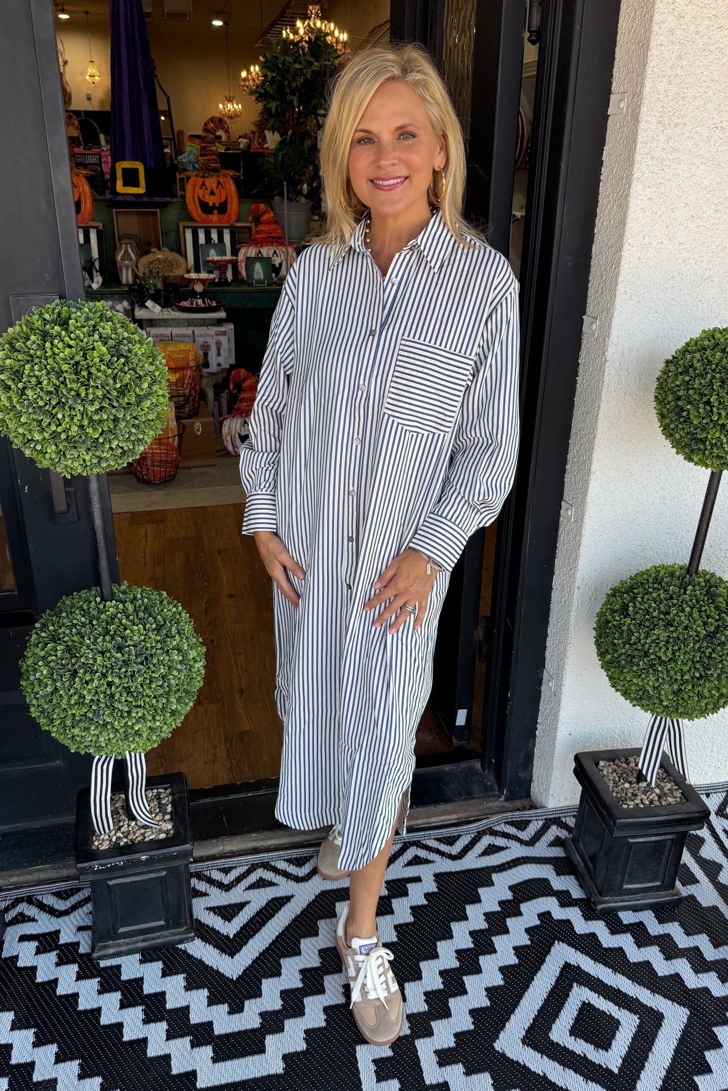 Amanda Dress - Indigo