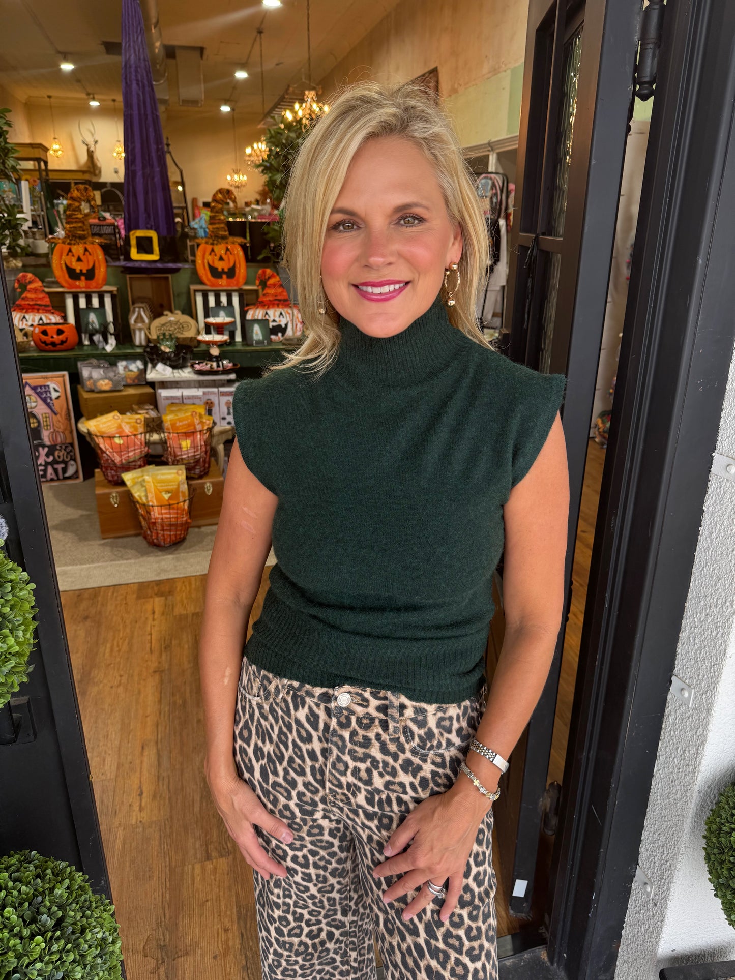 Leslie Top - Deep Green