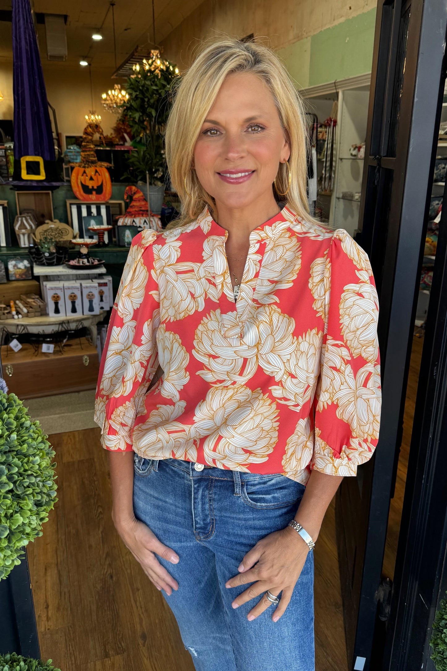 Tamryn Fall Floral Fire Top