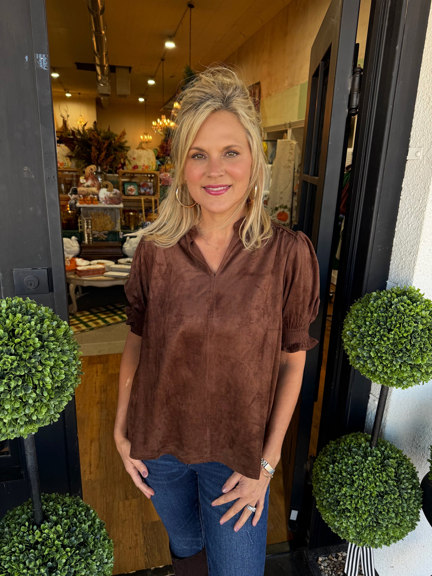 Ivy Jane Suede Top