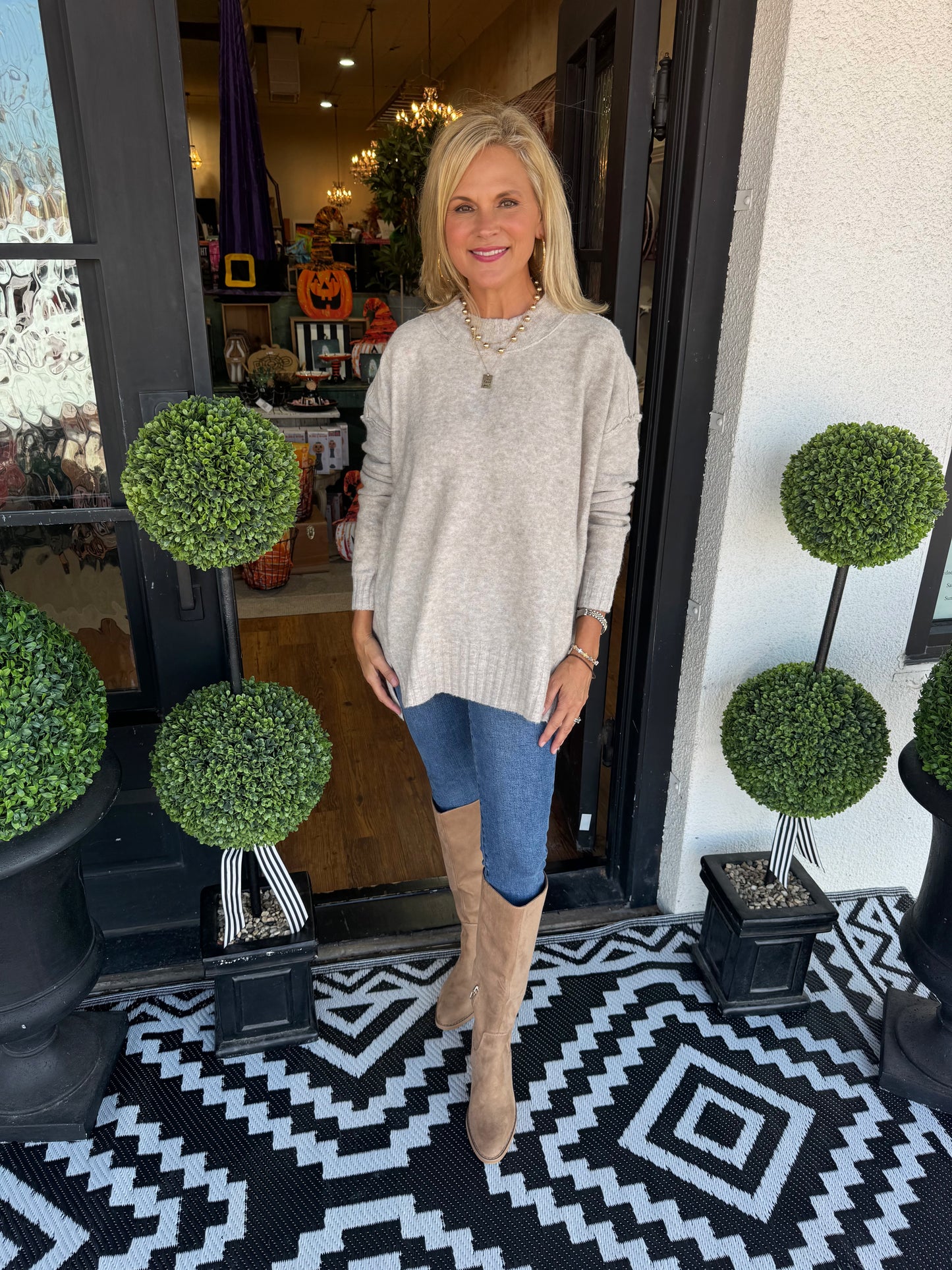 Emma Sweater-Light Taupe