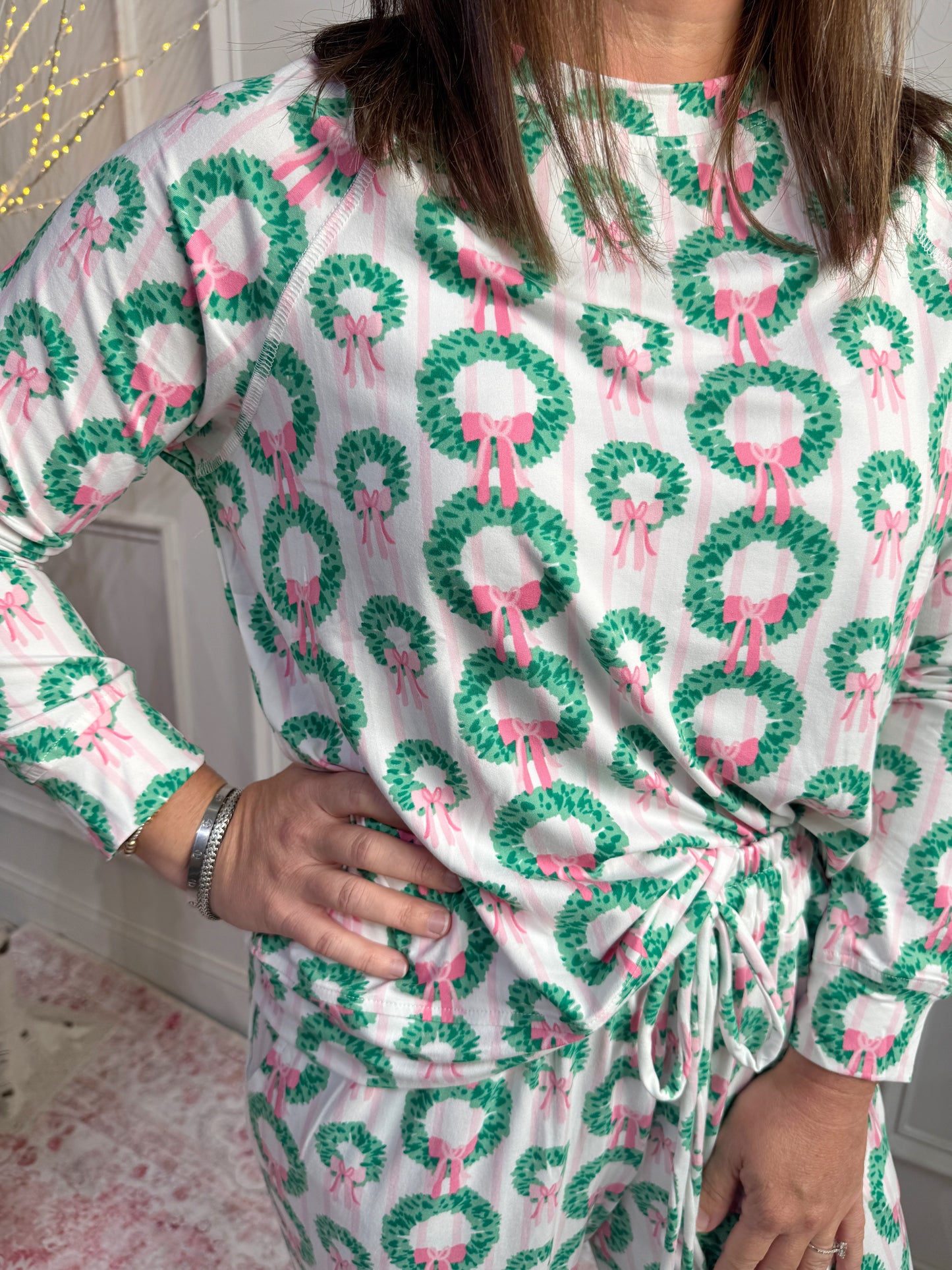 Annie Rosey Wreaths Pajama Set