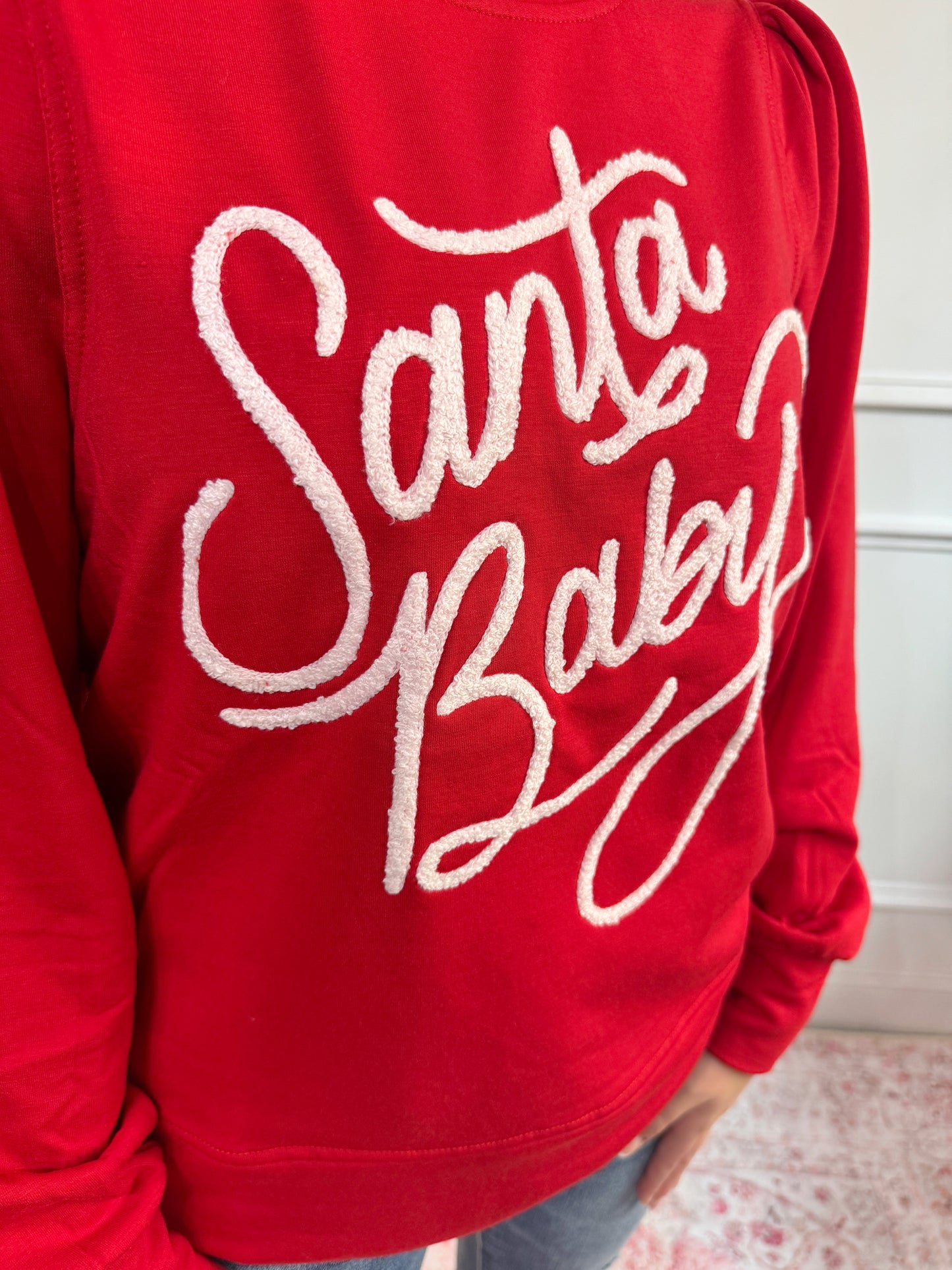 Kelly Sweatshirt Santa Baby - Red