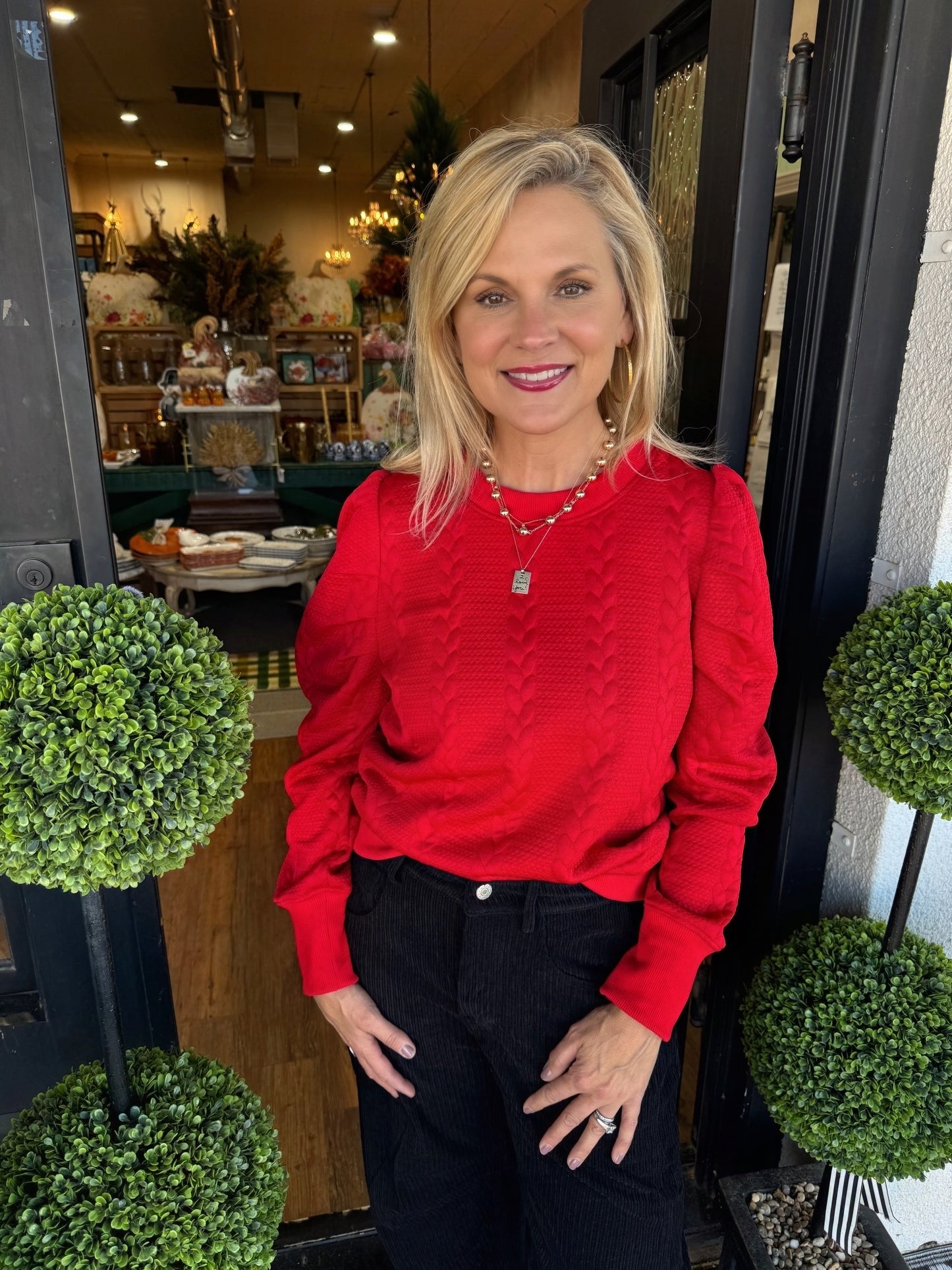Lettie Top-Red