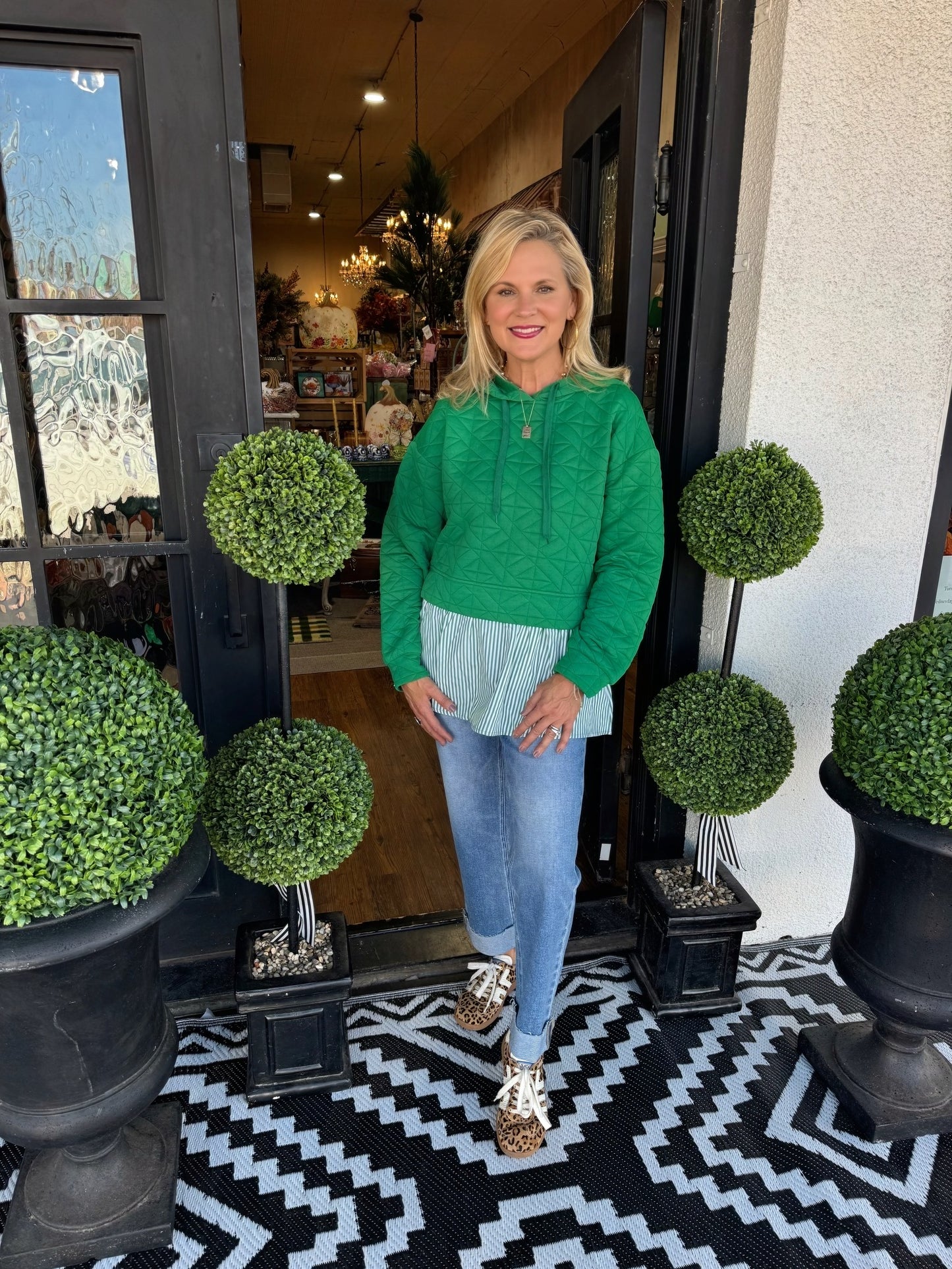 Amie Pullover Top - Kelly Green