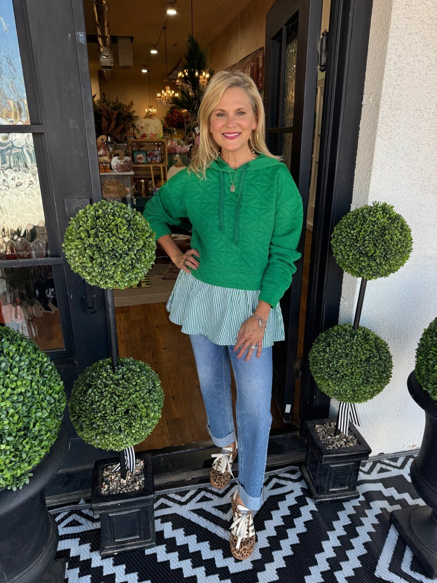 Amie Pullover Top - Kelly Green
