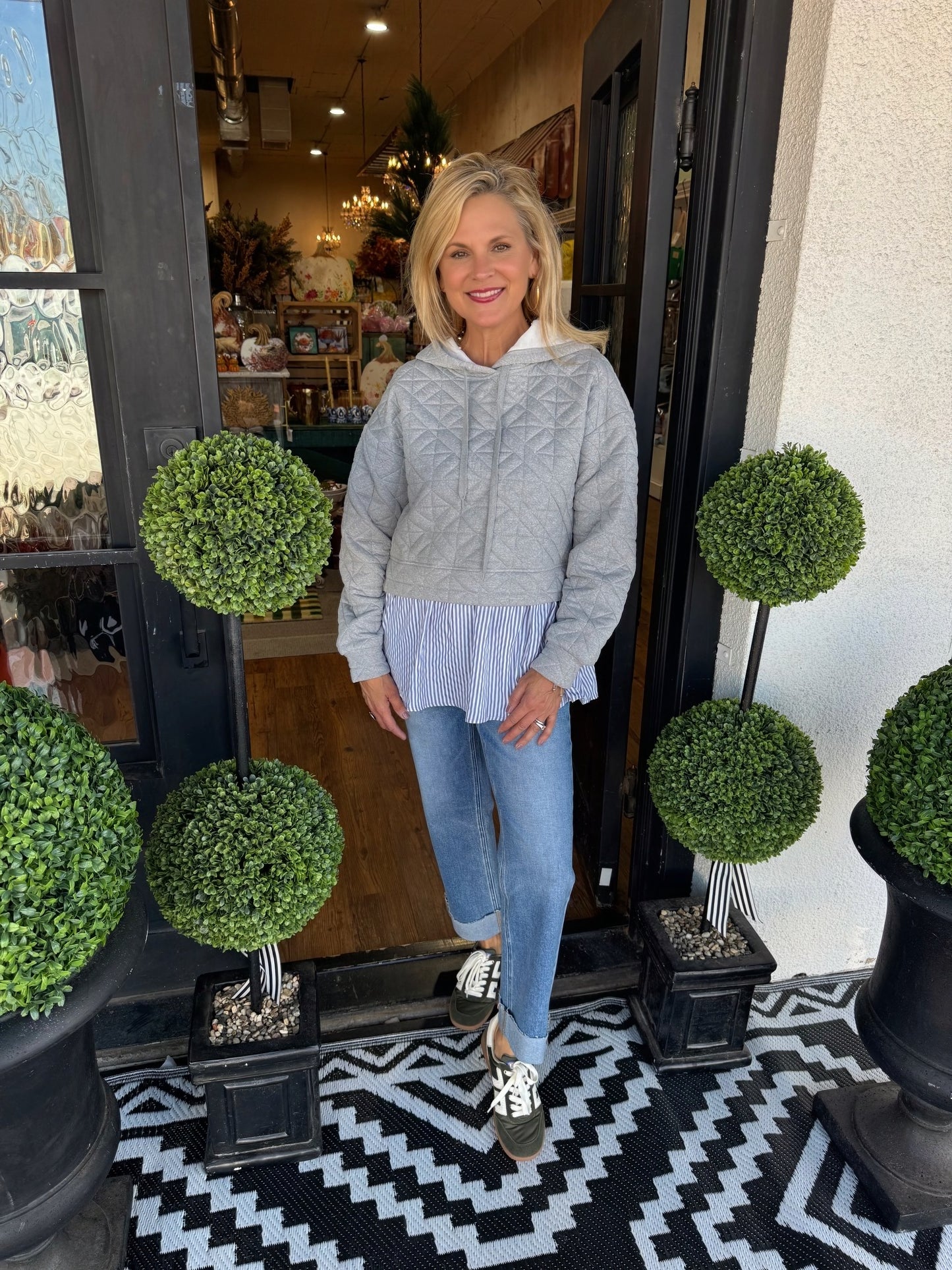 Amie Pullover Top - Heather Grey