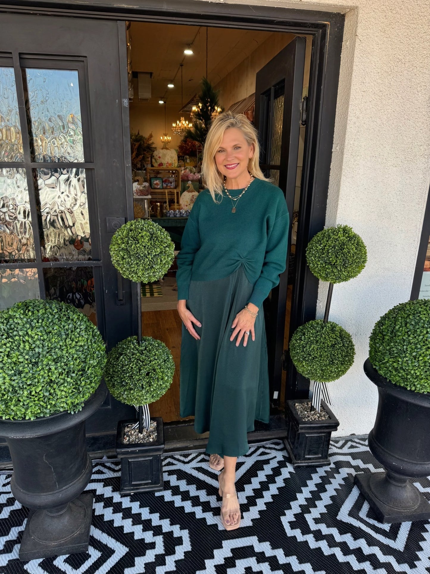 Julie Dress Set - Hunter Green