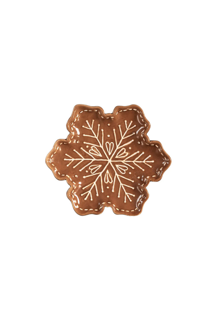 Baking Spirits Bright Plate - Gingerbread Snowflake
