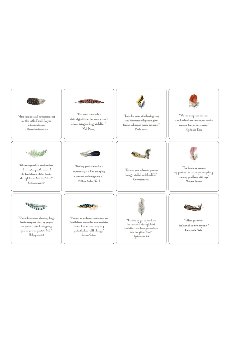 24 Verse Cards with Easel- Thankfulness