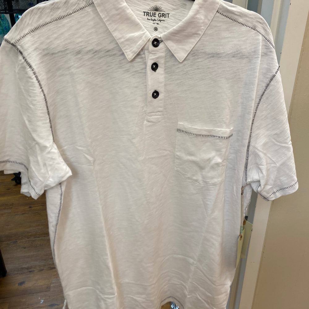 True Grit White Polo