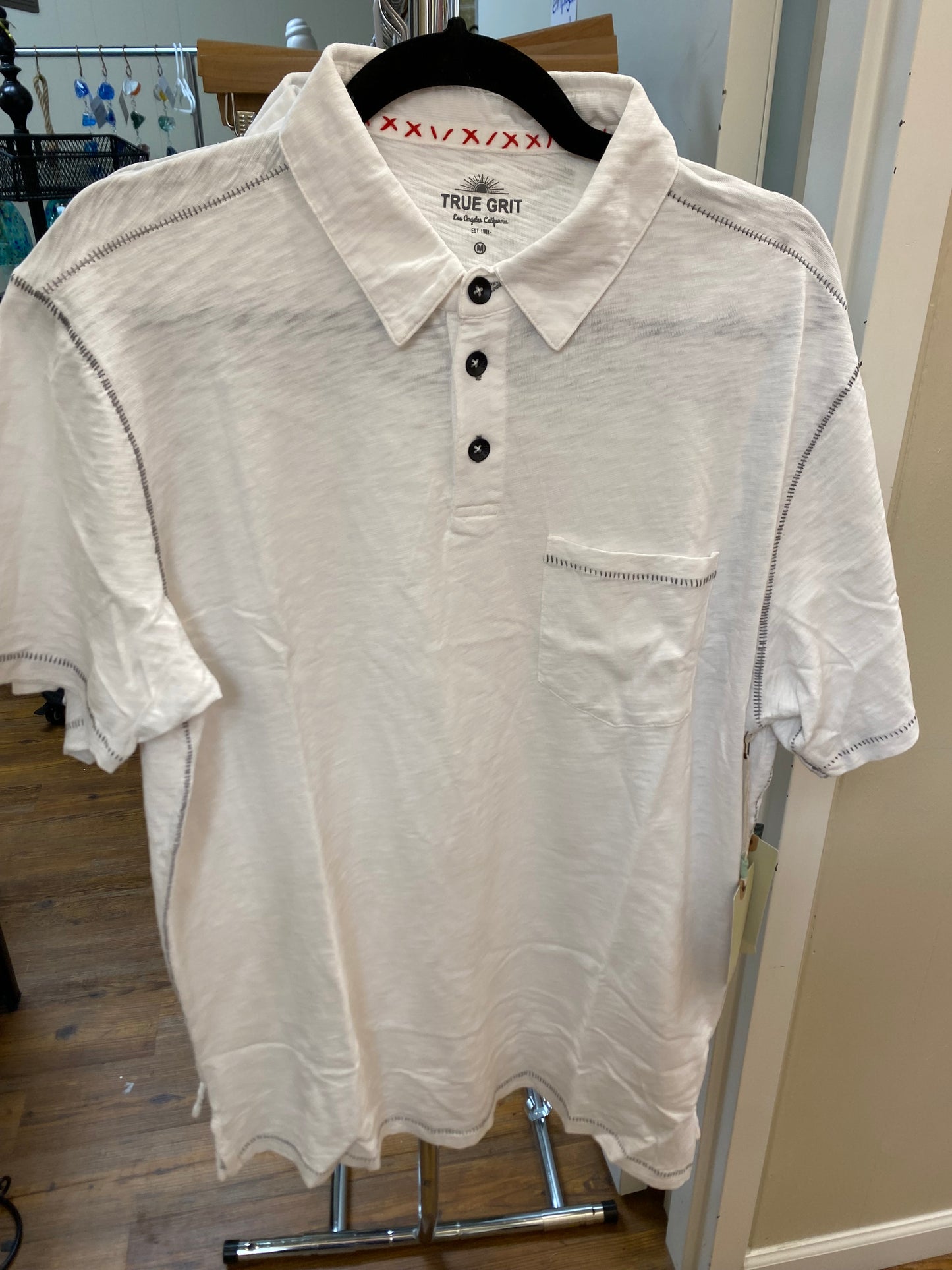 True Grit White Polo