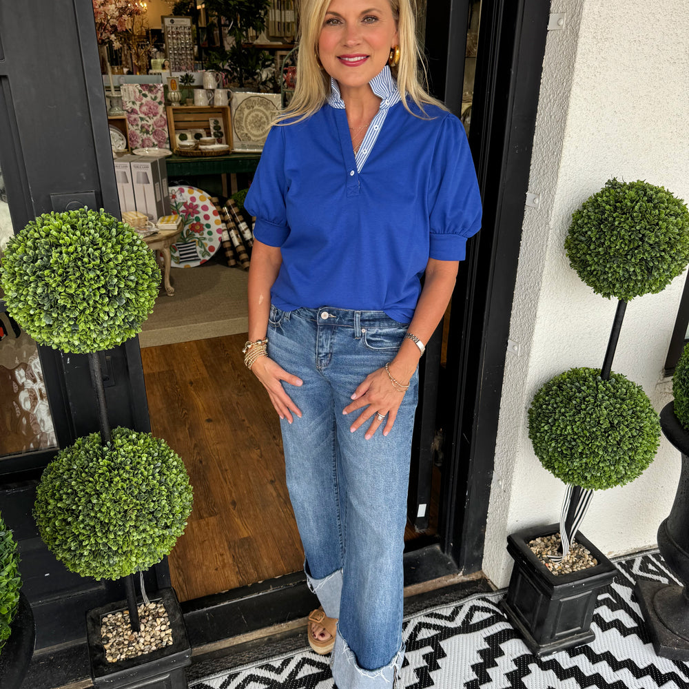 Delphine Top- Royal Blue