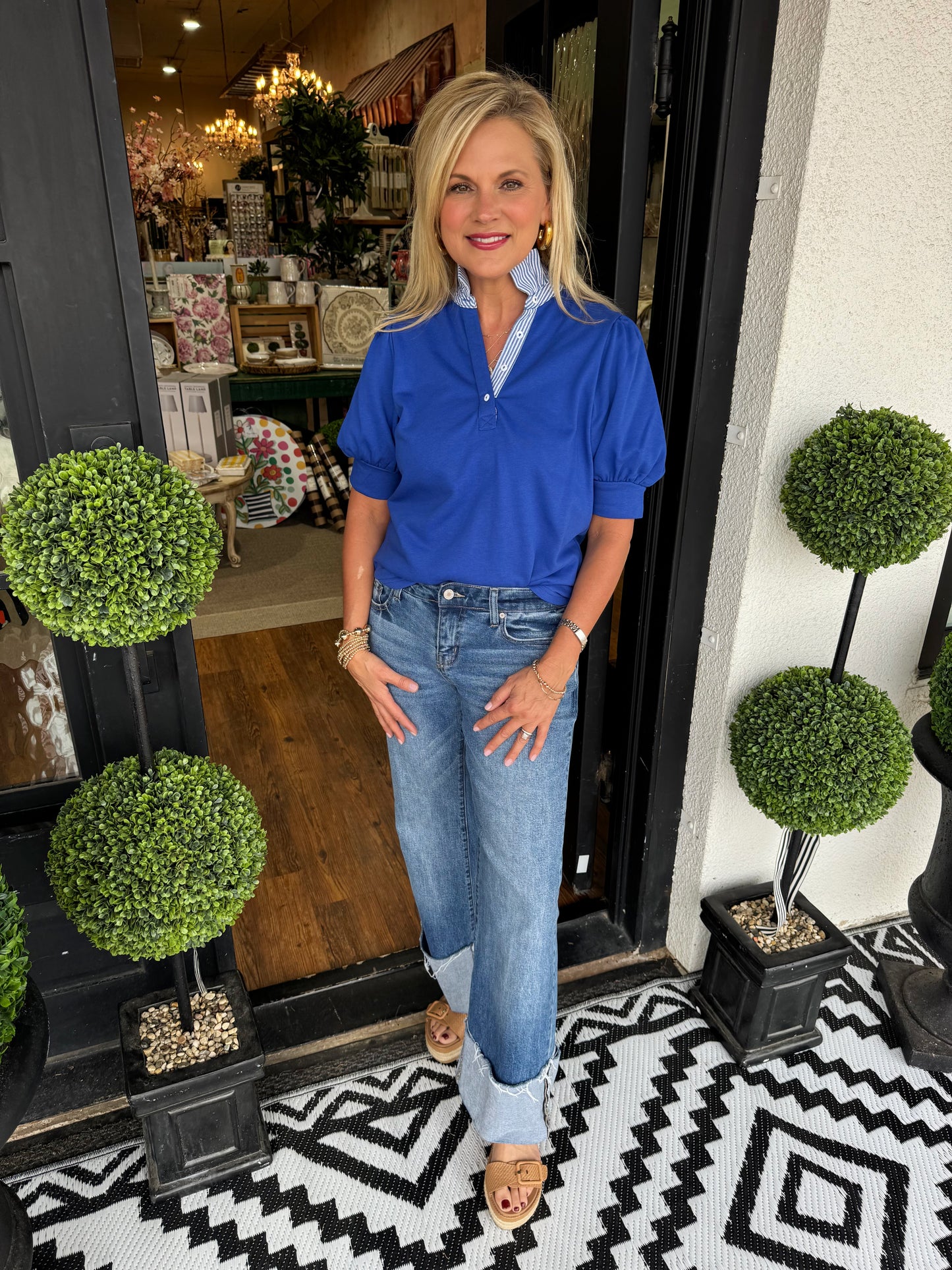 Delphine Top- Royal Blue