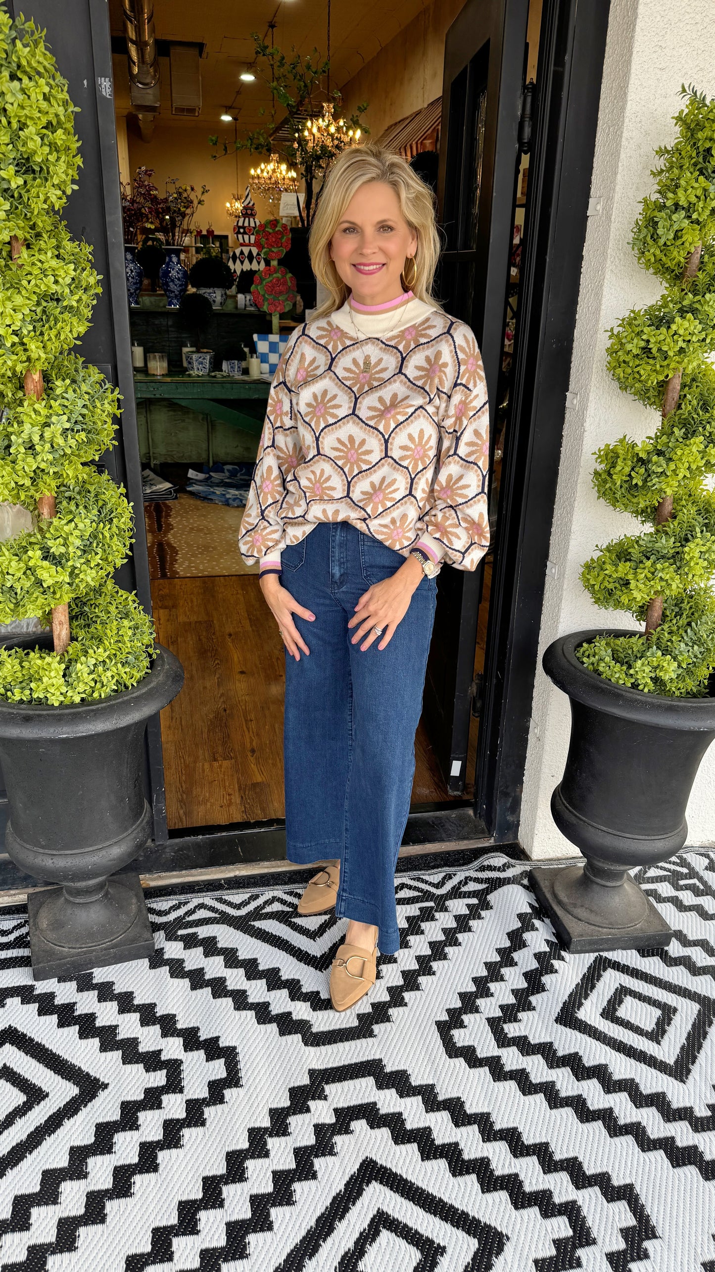 Natalie Sweater Top - Cream