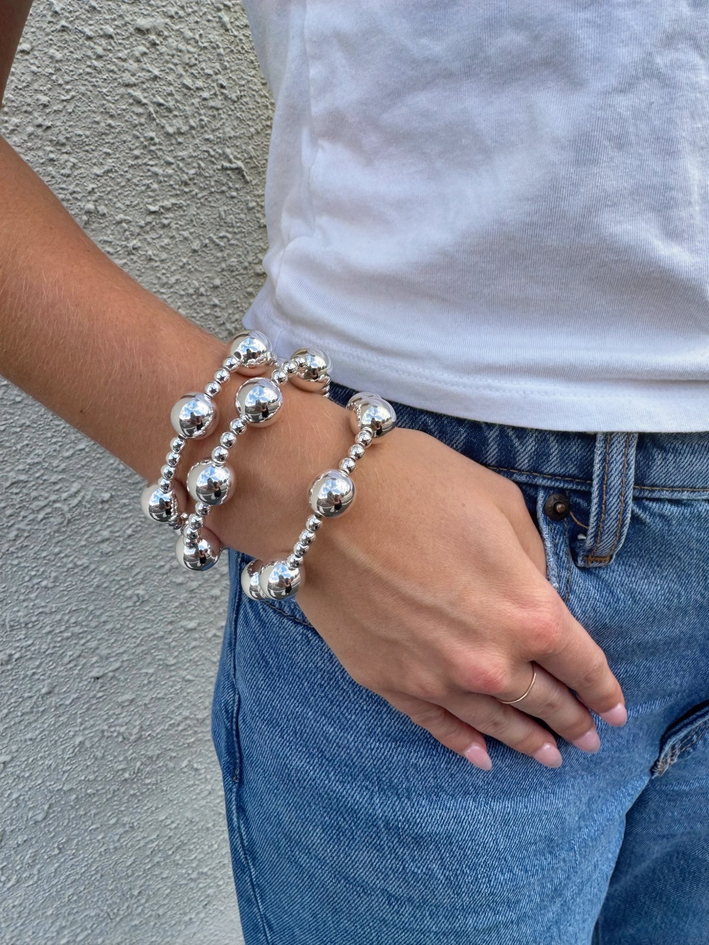 Avery Bracelets- Silver