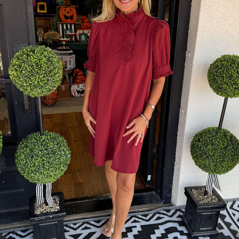 Rosalind Dress - Brick