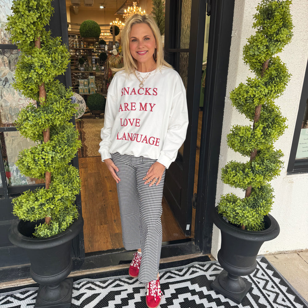 Snacks Are My Love Language Sweatshirt