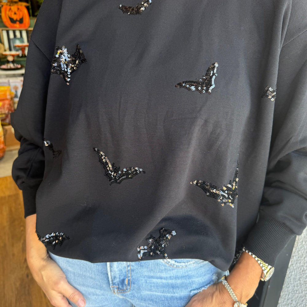 Sarah Bats Sweatshirt - Black