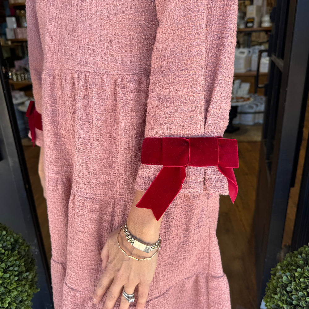 Ivy Jane Tiered Knit Dress W/ Bow