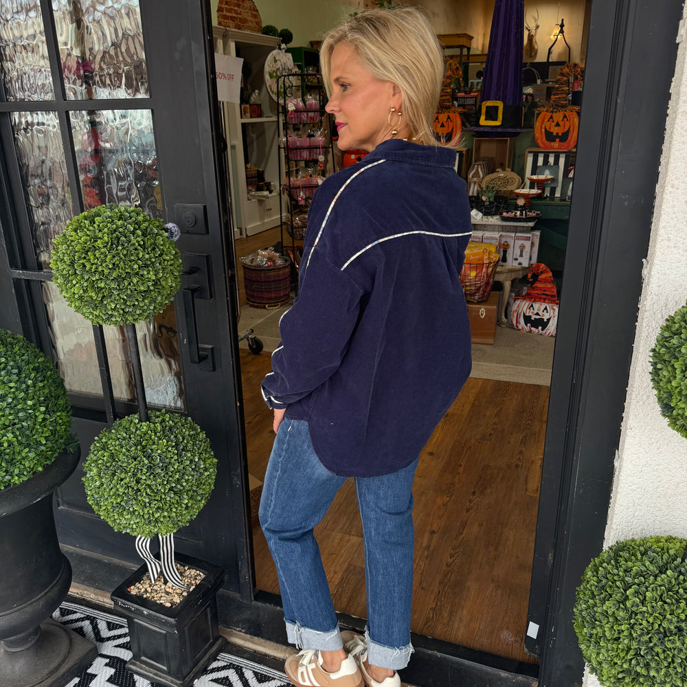 
                  
                    Laurie Top - Navy
                  
                
