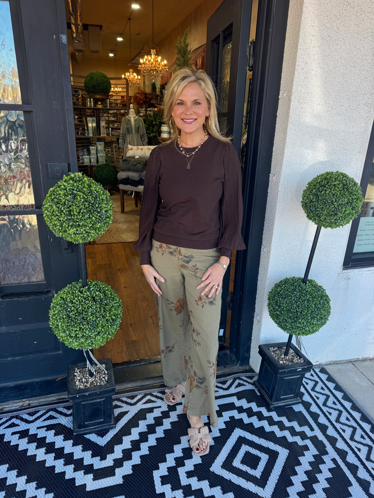 Fallon Top - Chocolate Brown