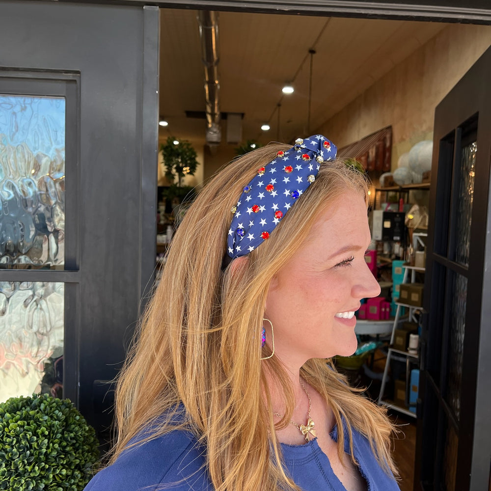 American Stars Headband Blue