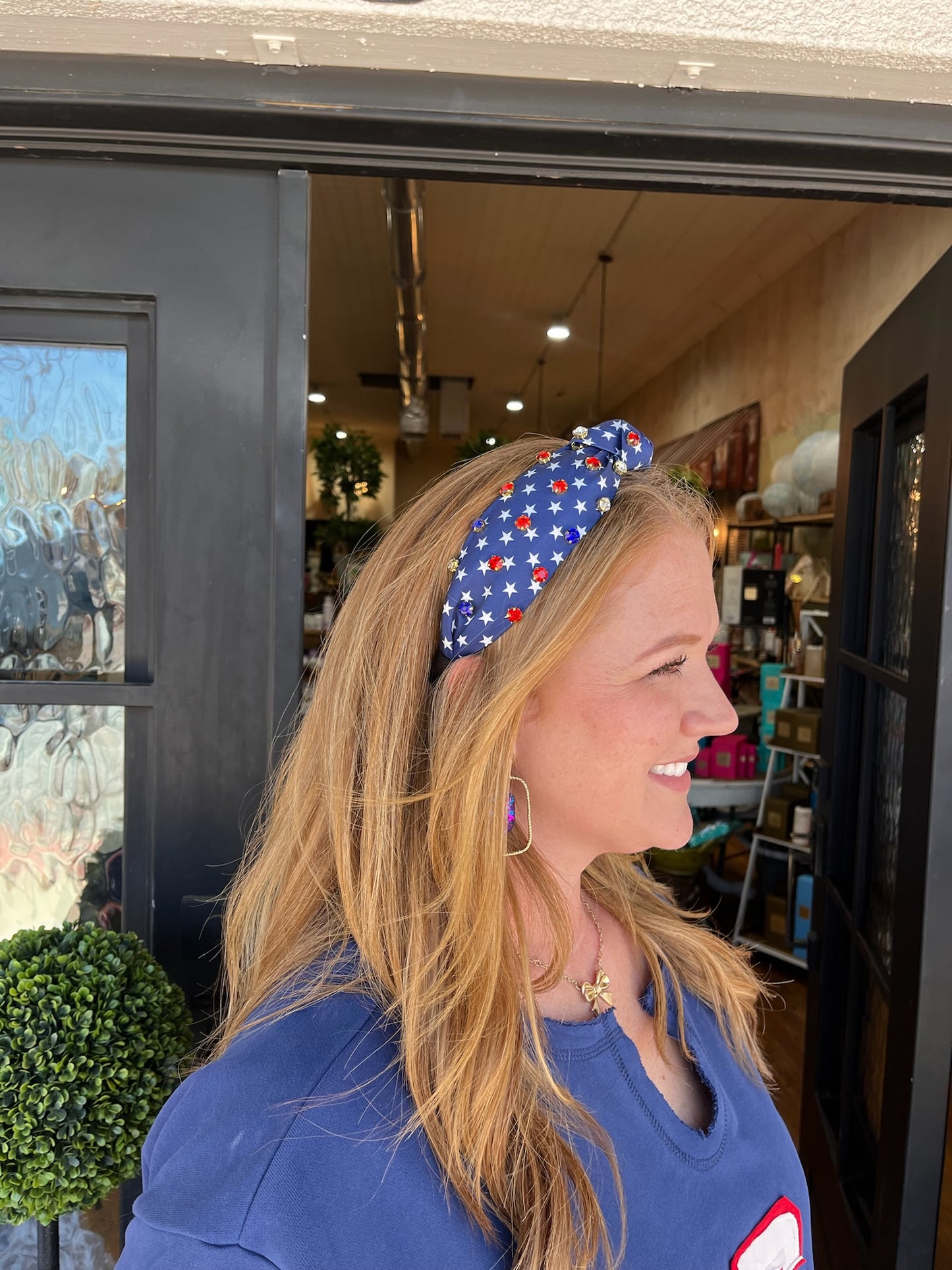 American Stars Headband Blue