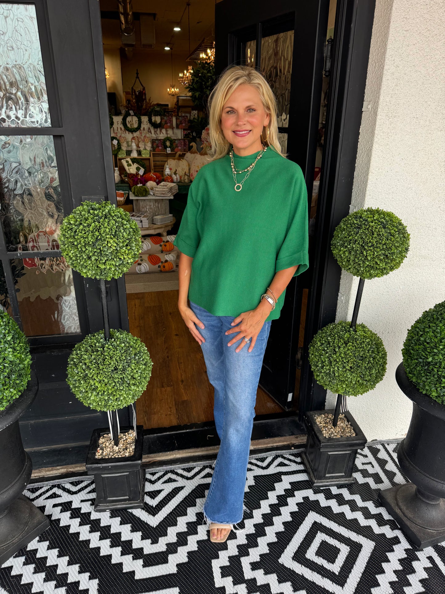 Miranda Top - Hunter Green